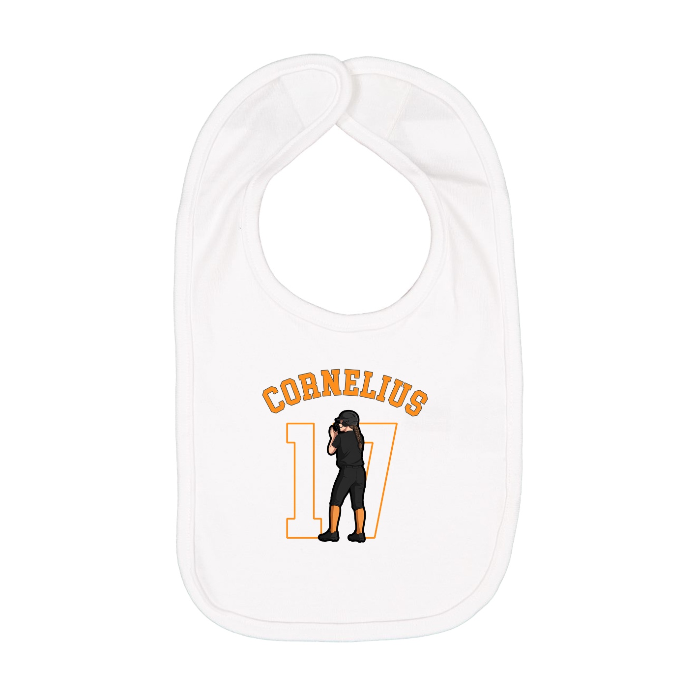 Infant Bib — Shirsey Arch in White
