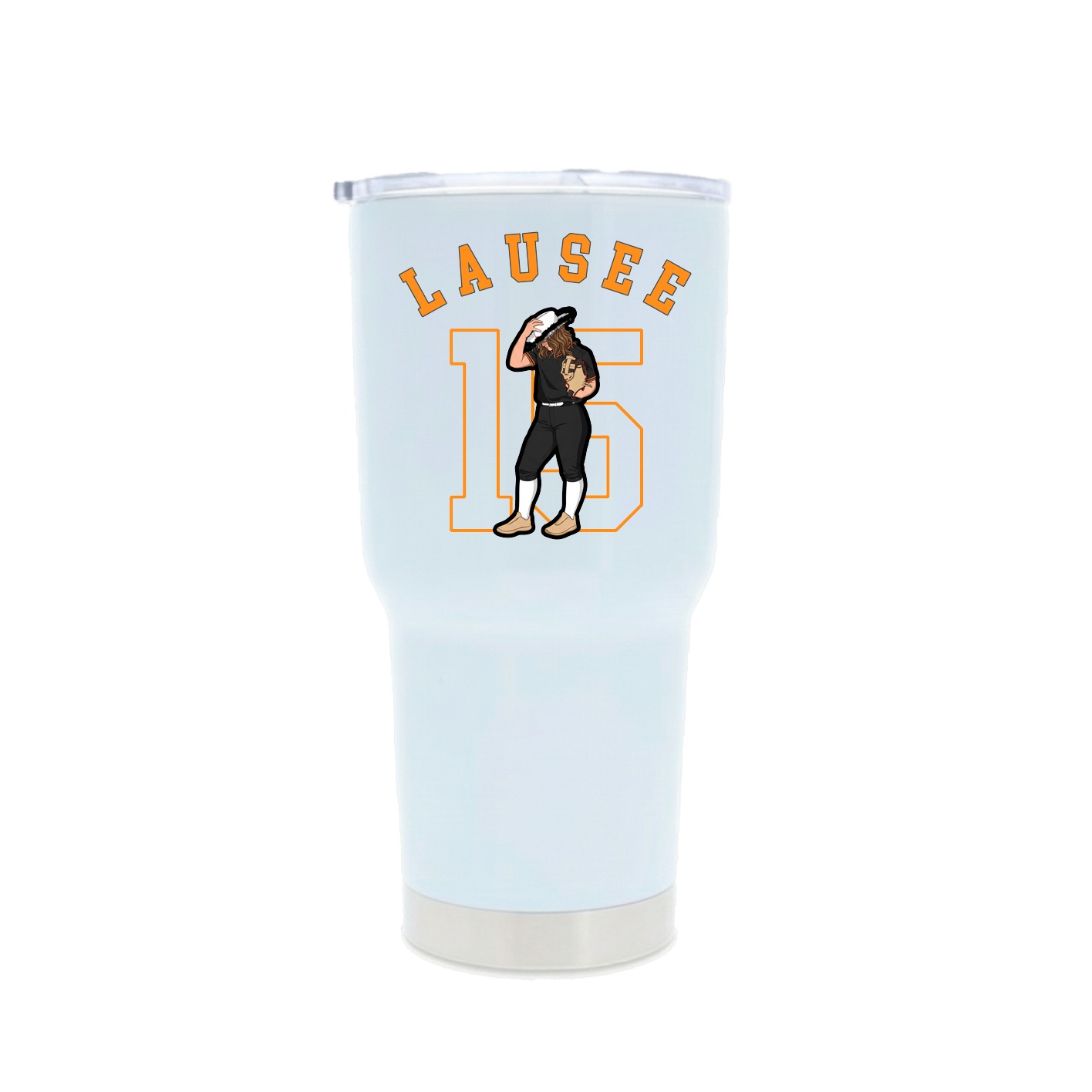 30oz Stainless Steel Tumbler — Shirsey Arch in White