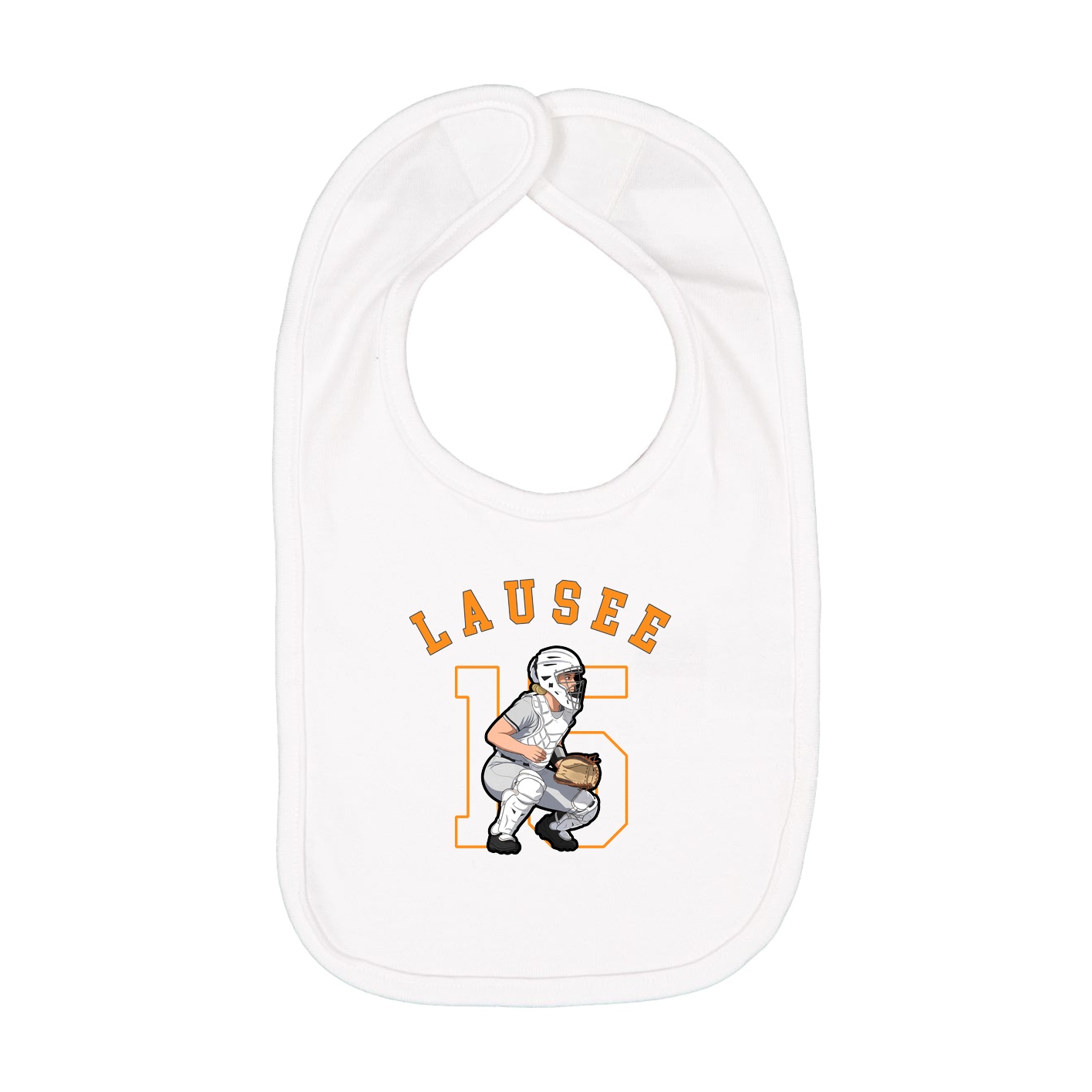 Infant Bib — Shirsey Arch in White