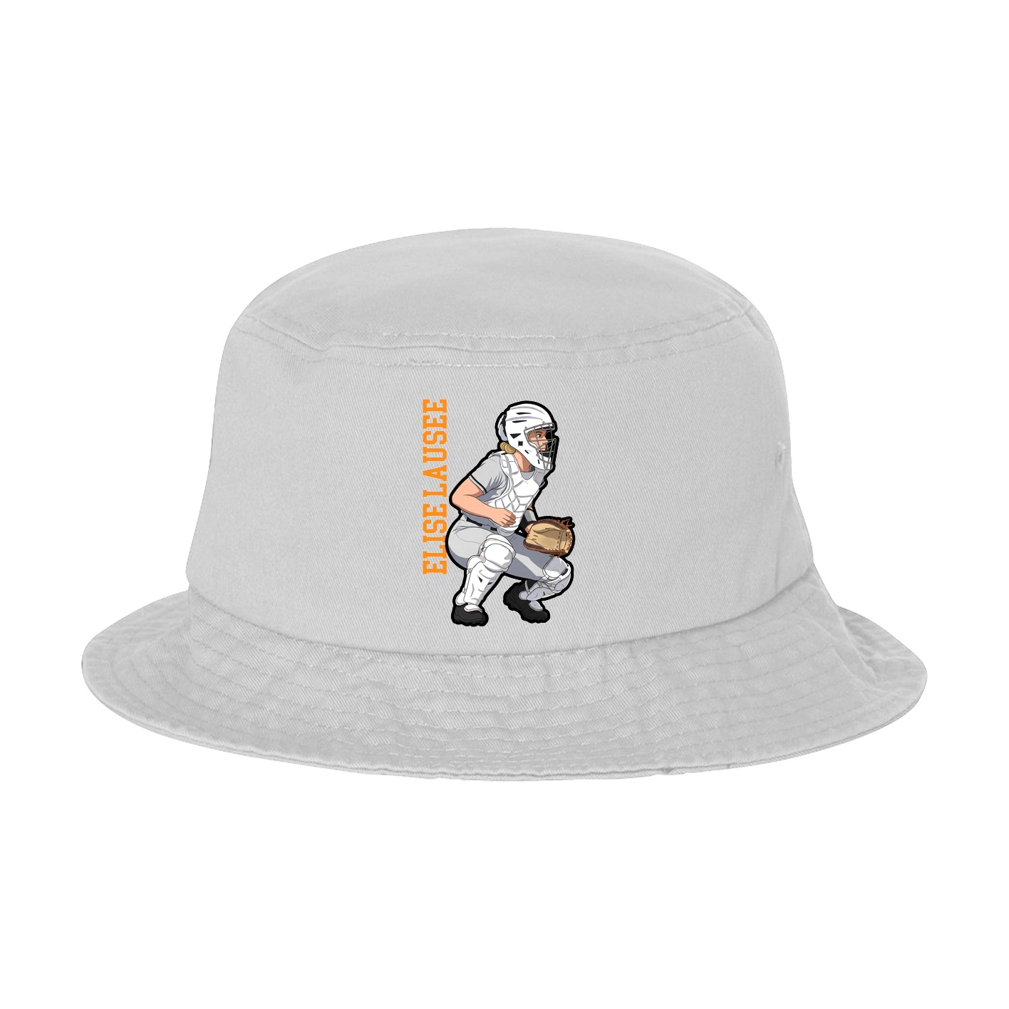 Bucket Cap — Name Vertical in White