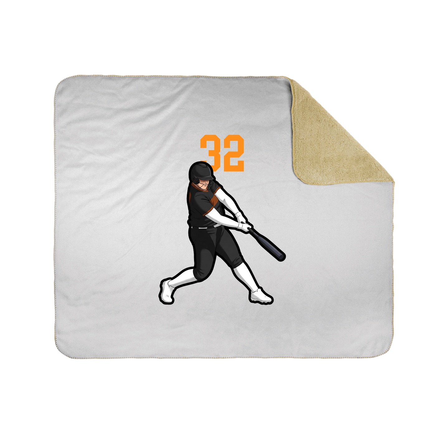 Throw Blanket — Number Top in White