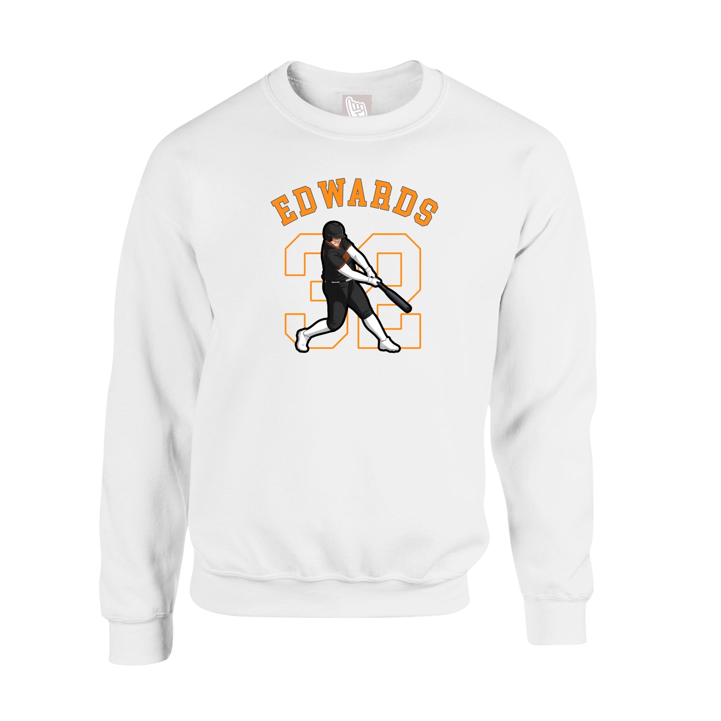 Fleece Crew — Shirsey Arch in White