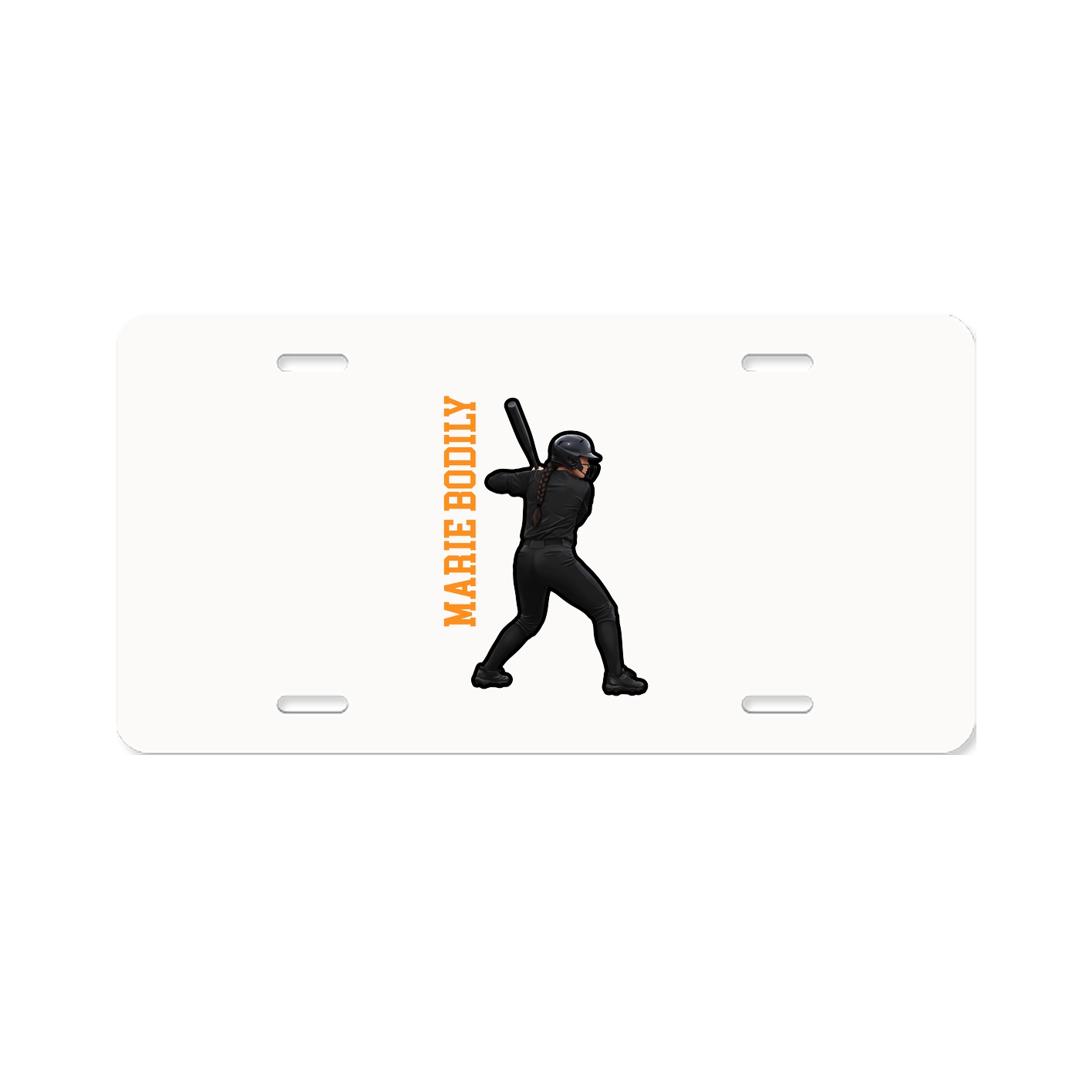 License Plate — Name Vertical in Classic