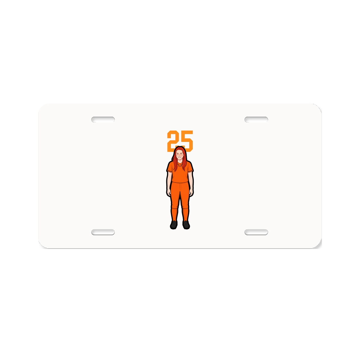 License Plate — Number Top in Classic