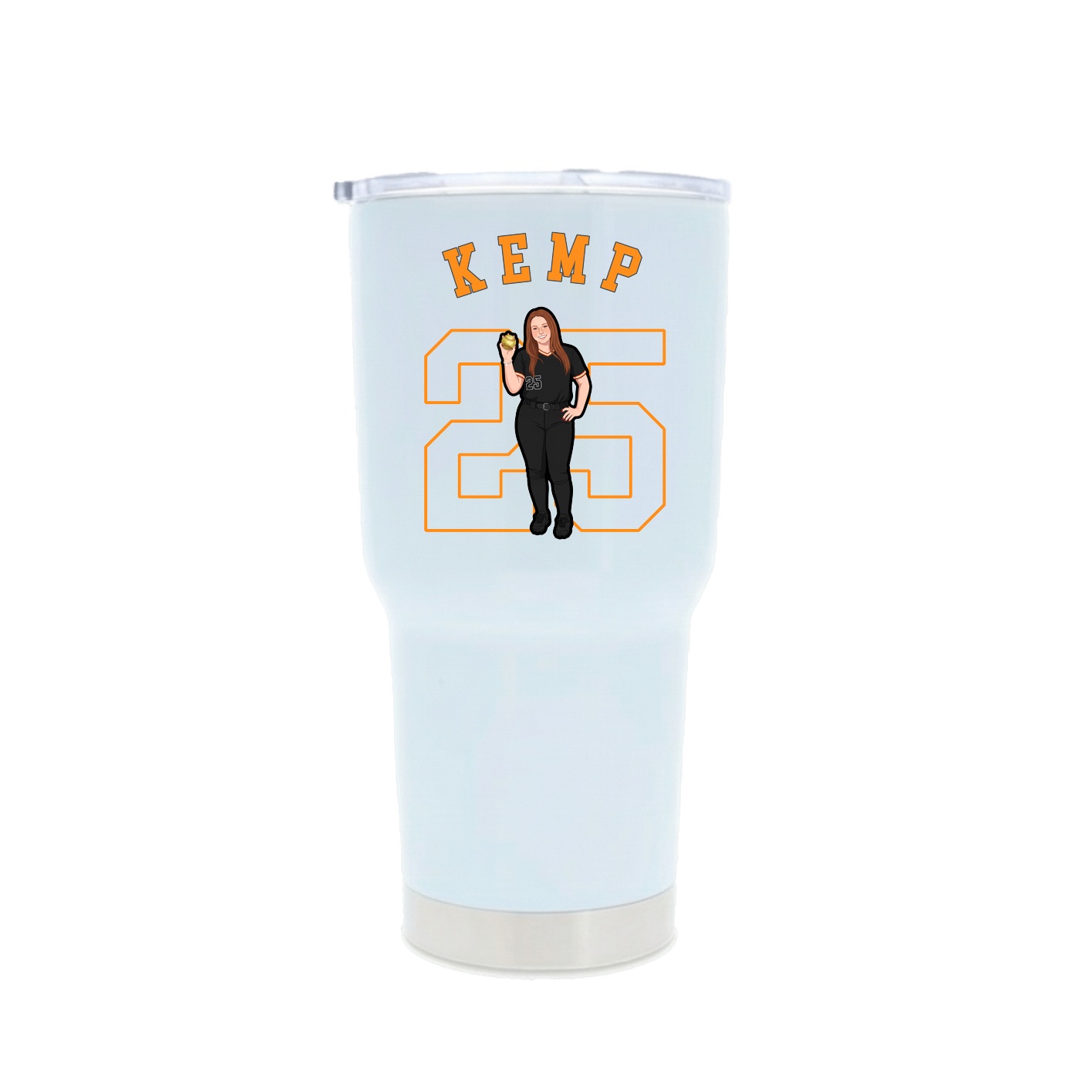 30oz Stainless Steel Tumbler — Shirsey Arch in White