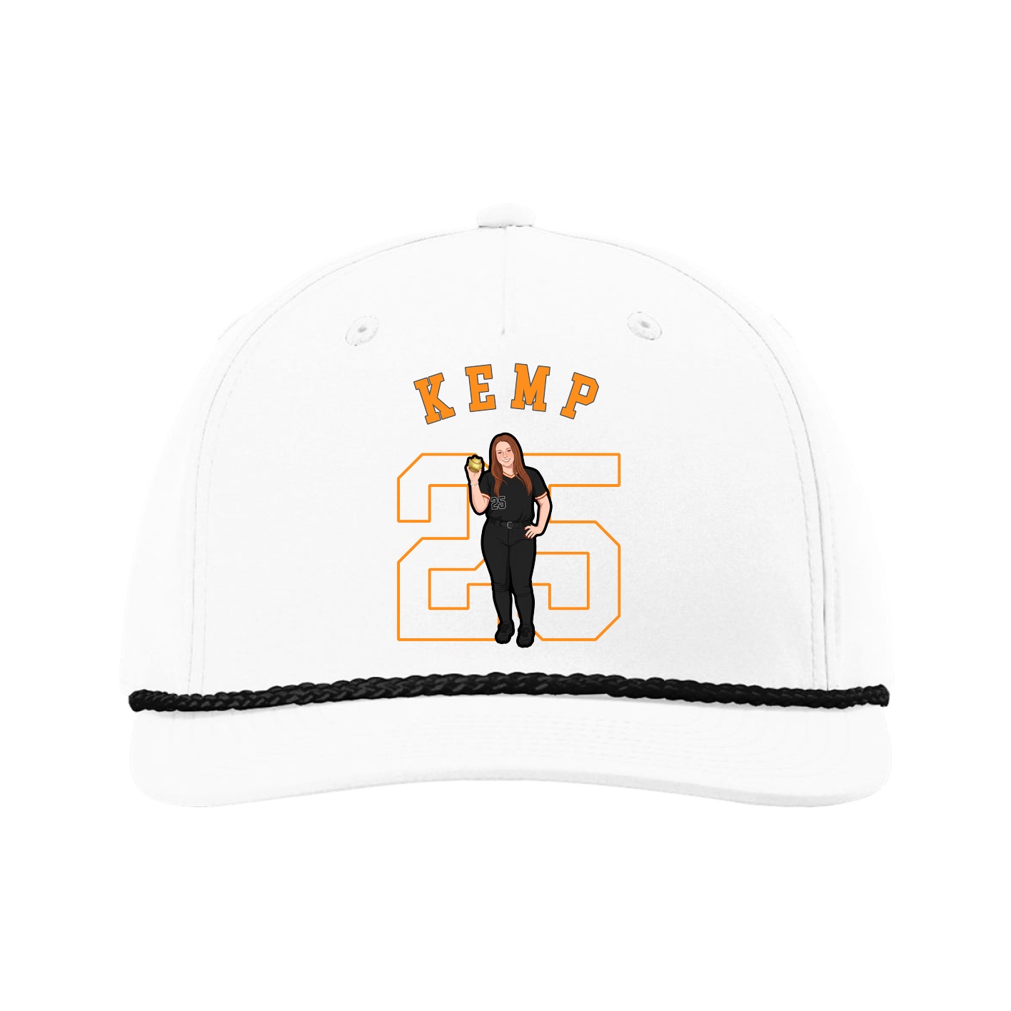 Five-Panel Classic Rope Cap — Shirsey Arch in White