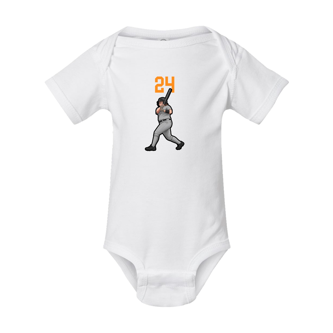 Baby Onesie — Number Top in White