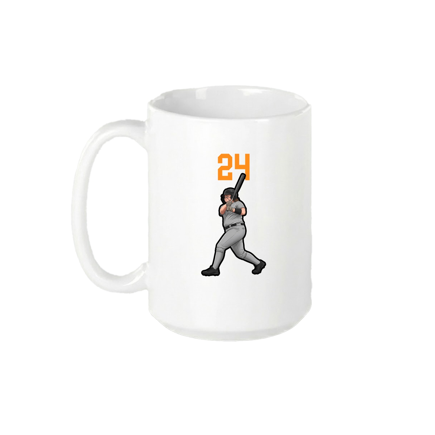 15oz Coffee Mug — Number Top in White