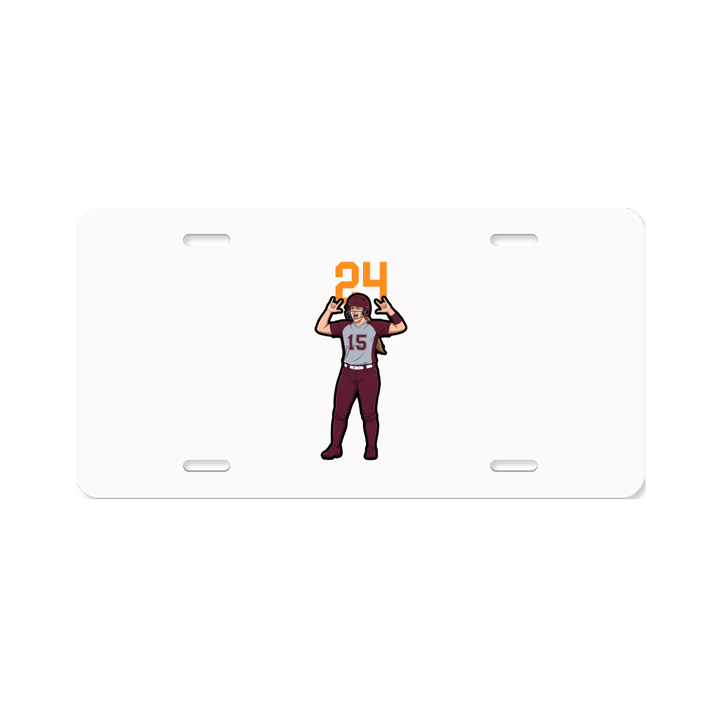 License Plate — Number Top in Classic