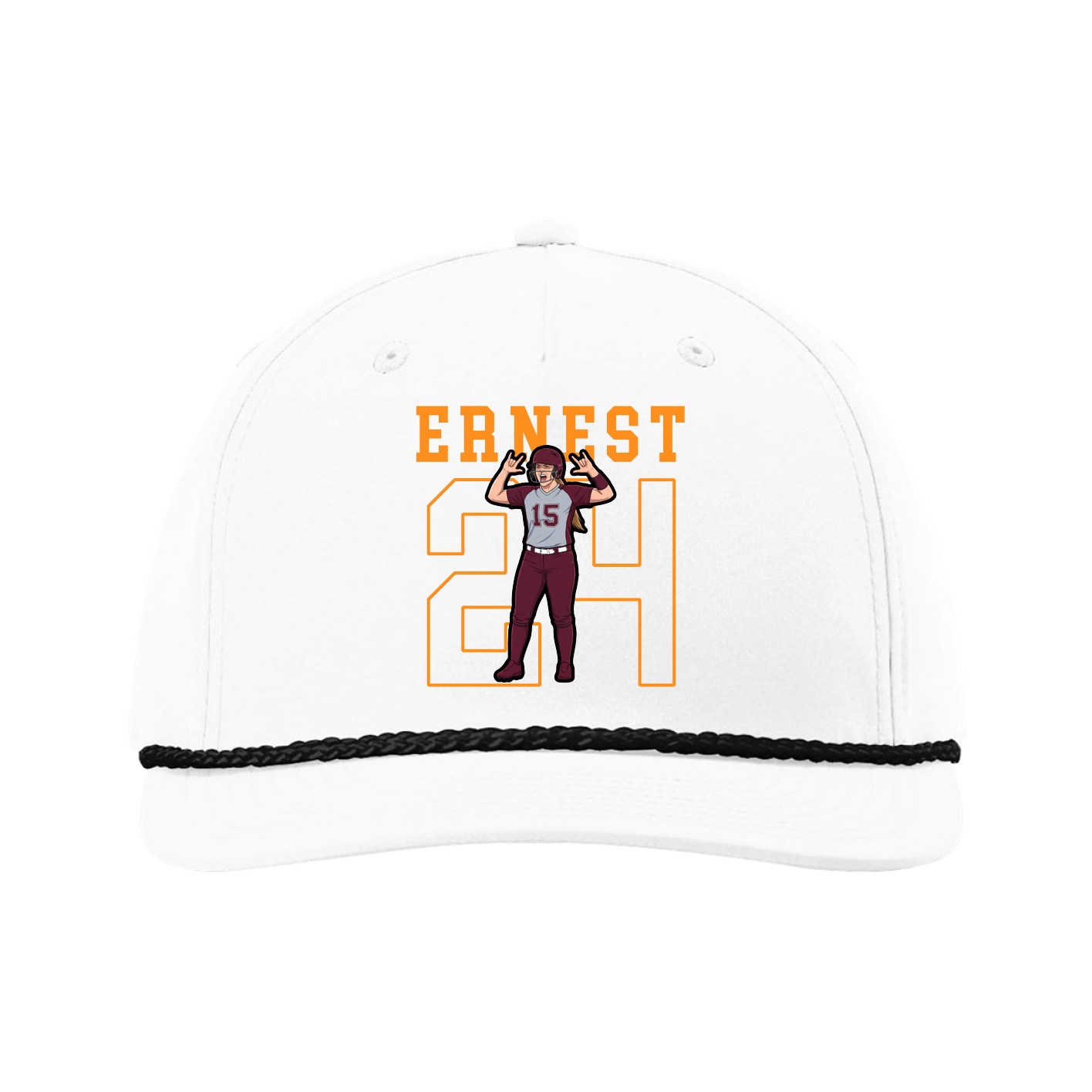 Five-Panel Classic Rope Cap — Shirsey in White