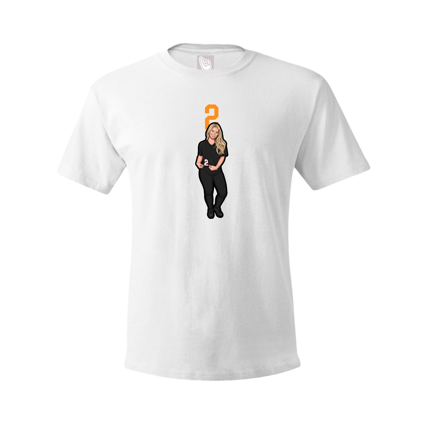 Tee — Number Top in White