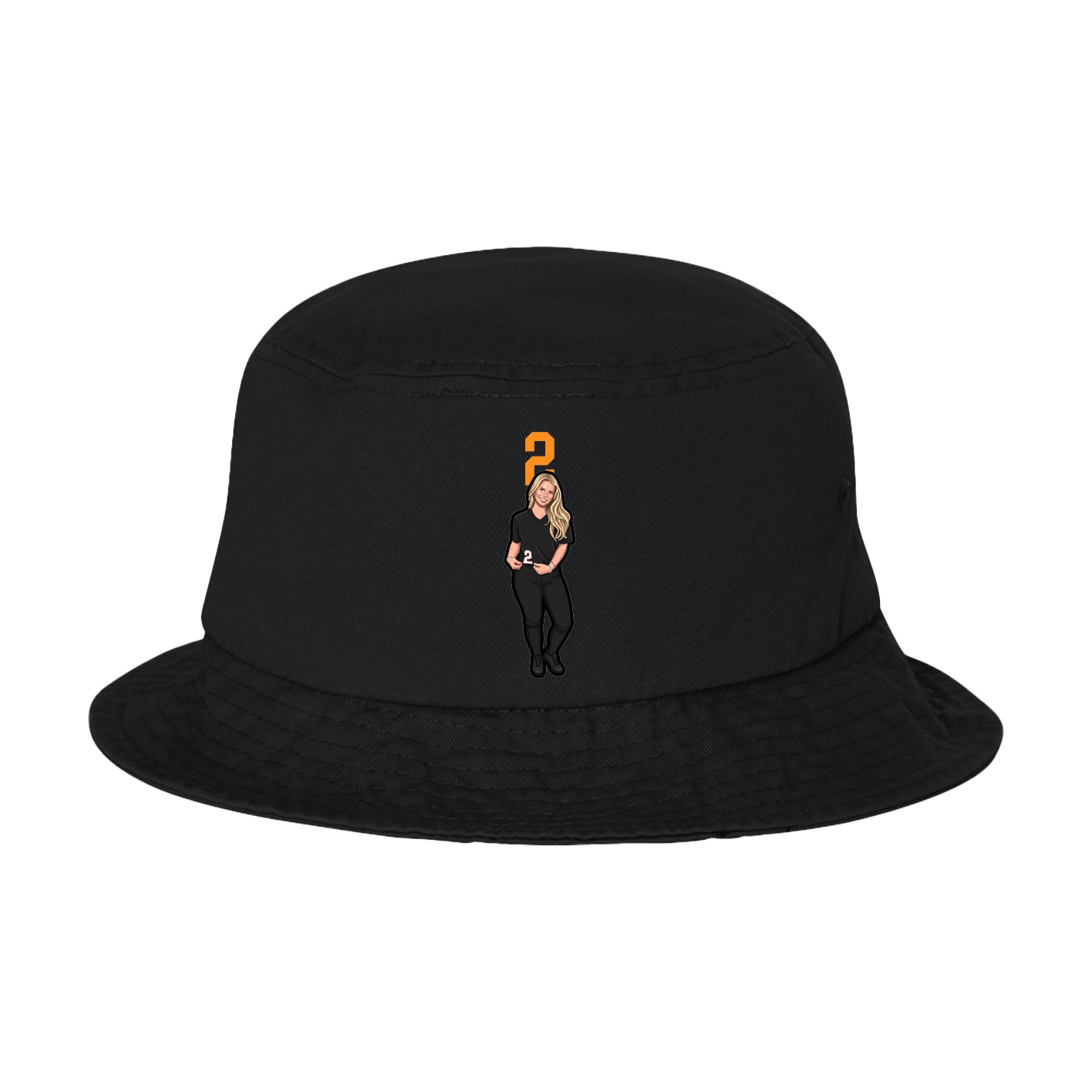 Bucket Cap — Number Top in Black