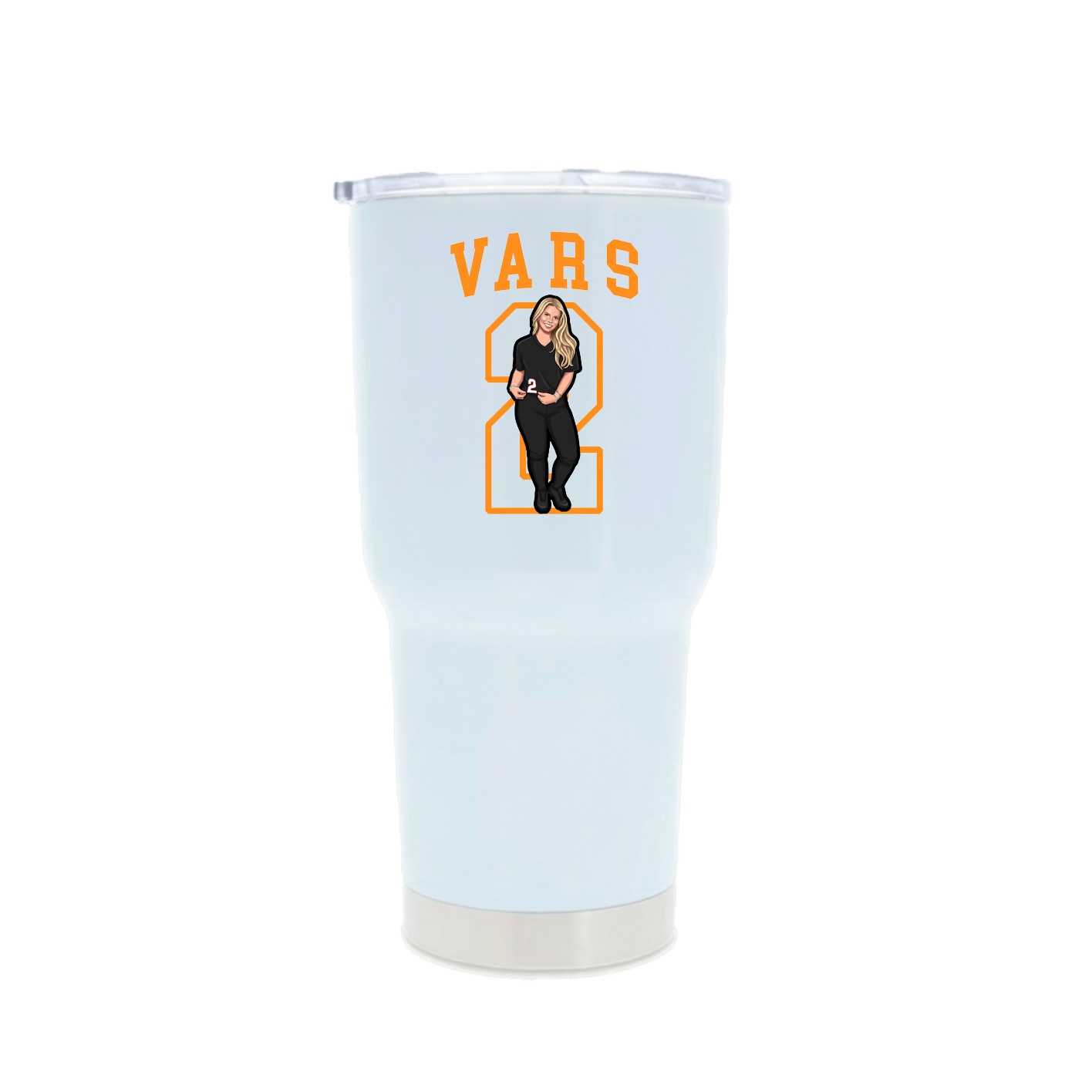 30oz Stainless Steel Tumbler — Shirsey in White