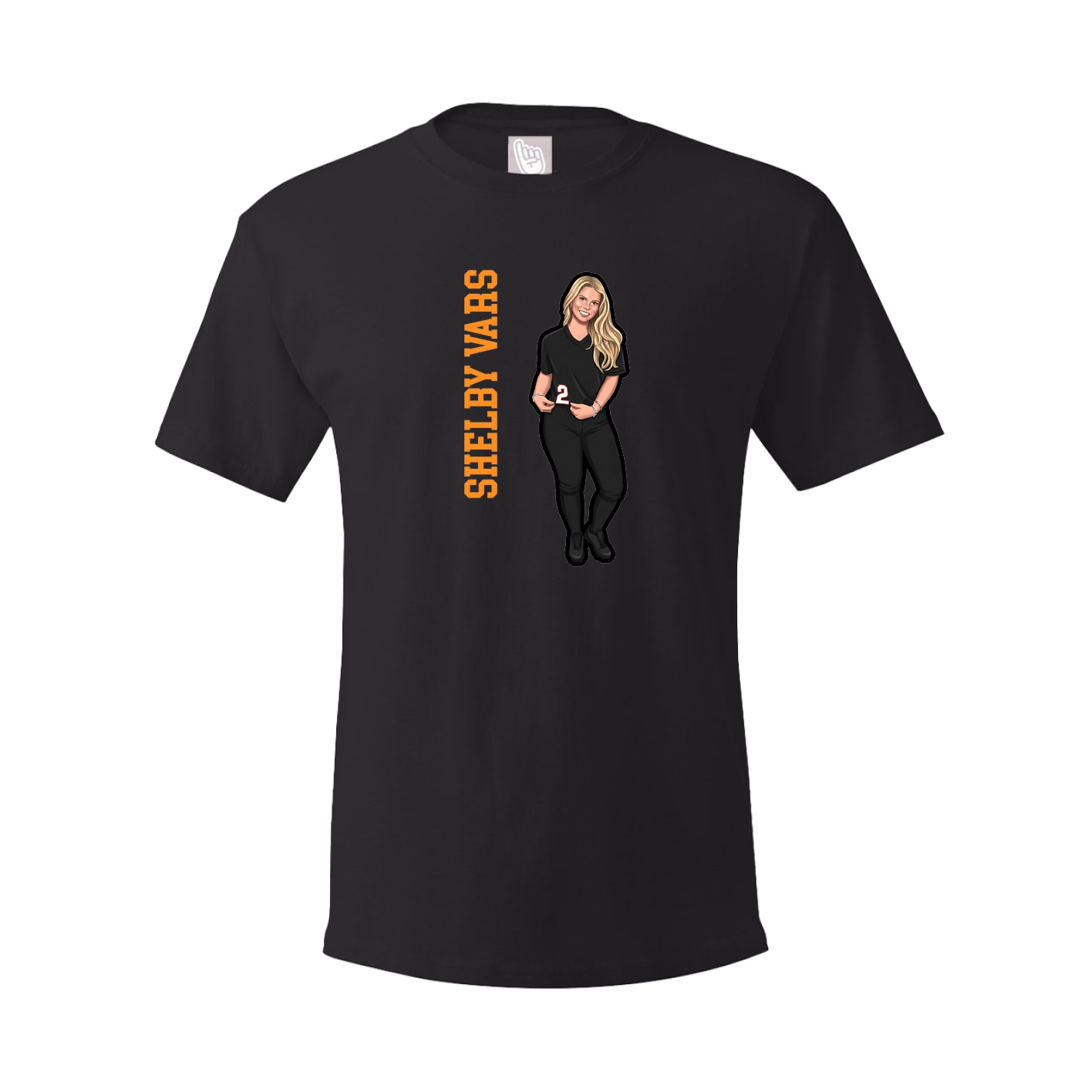 Youth Tee — Name Vertical in Black