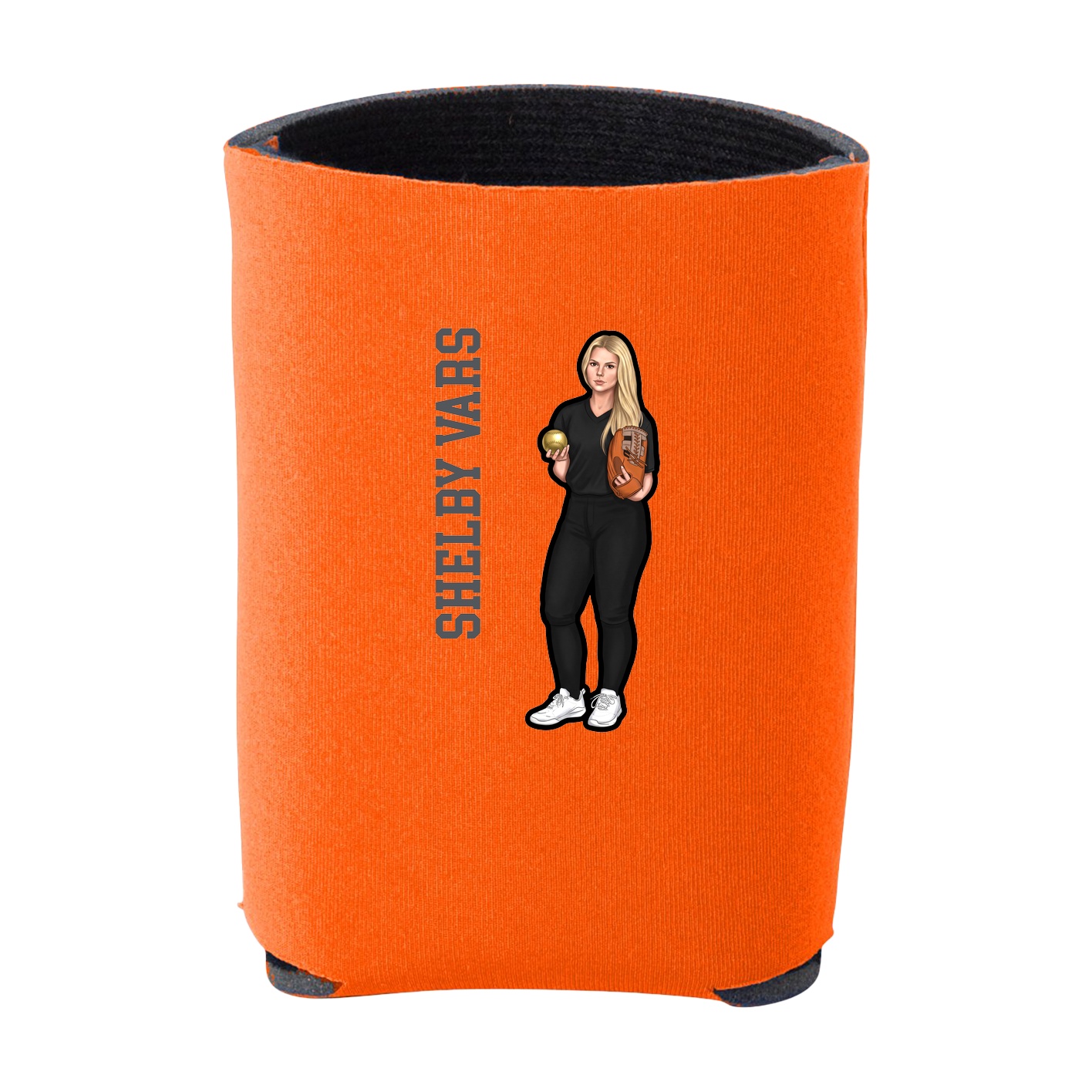 Can Holder — Name Vertical in Orange