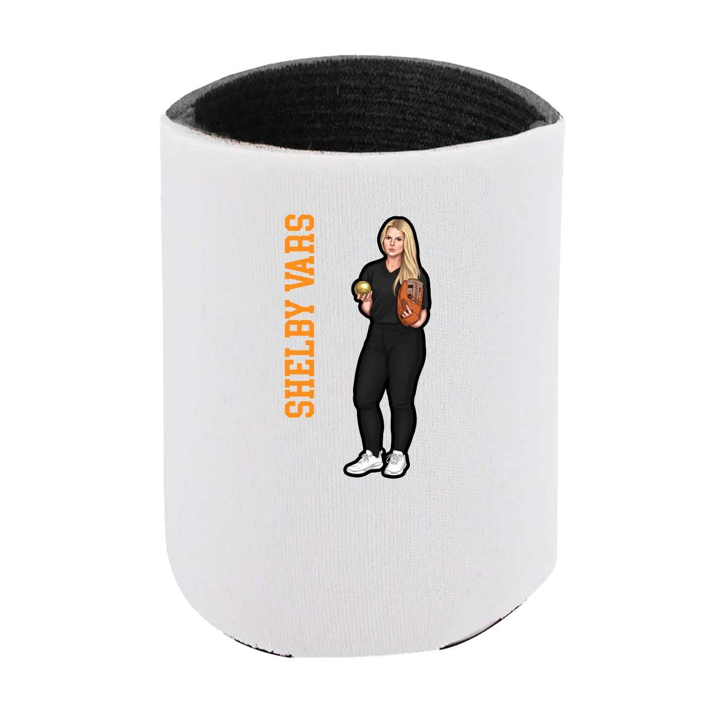 Can Holder — Name Vertical in White
