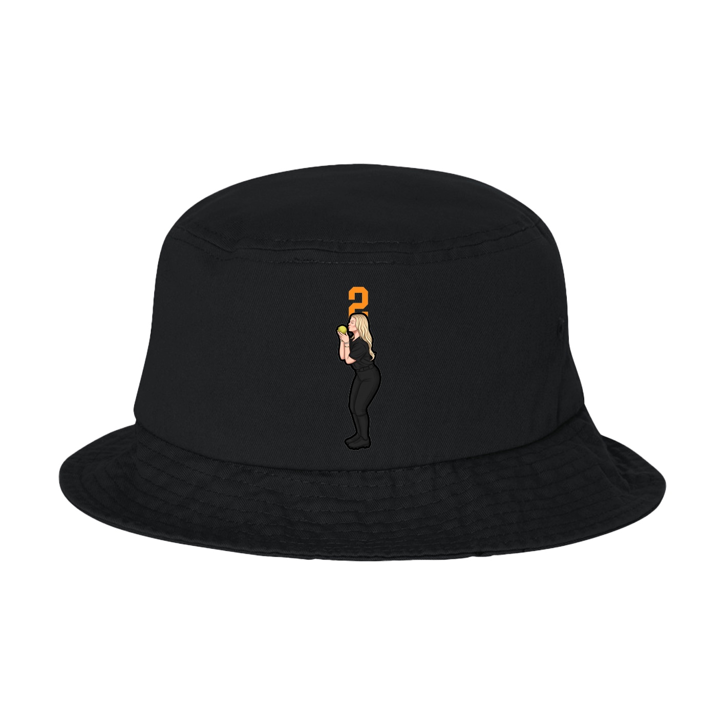 Bucket Cap — Number Top in Black