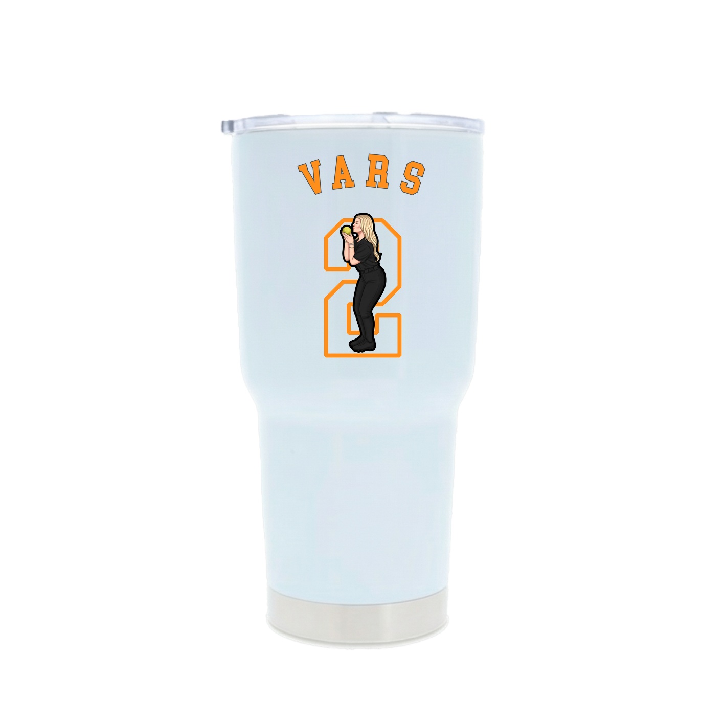 30oz Stainless Steel Tumbler — Shirsey Arch in White