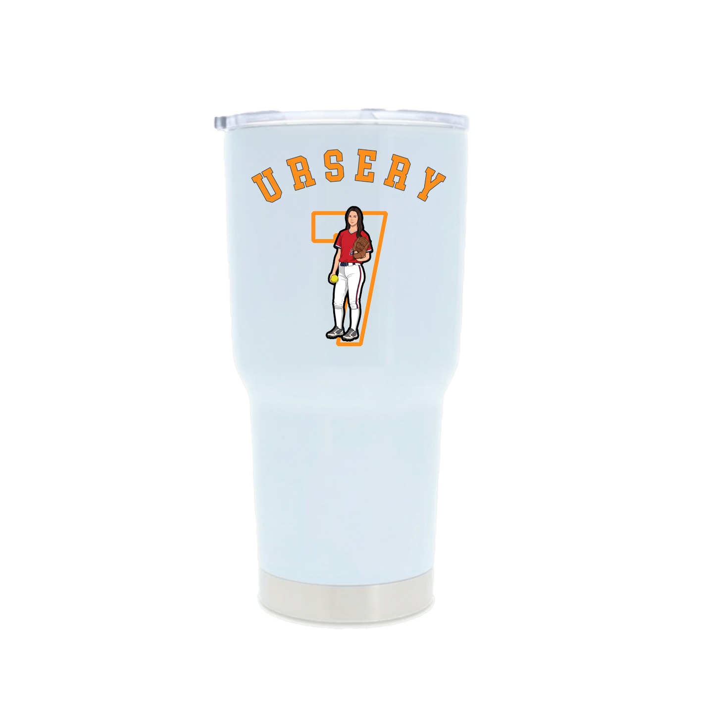 30oz Stainless Steel Tumbler — Shirsey Arch in White