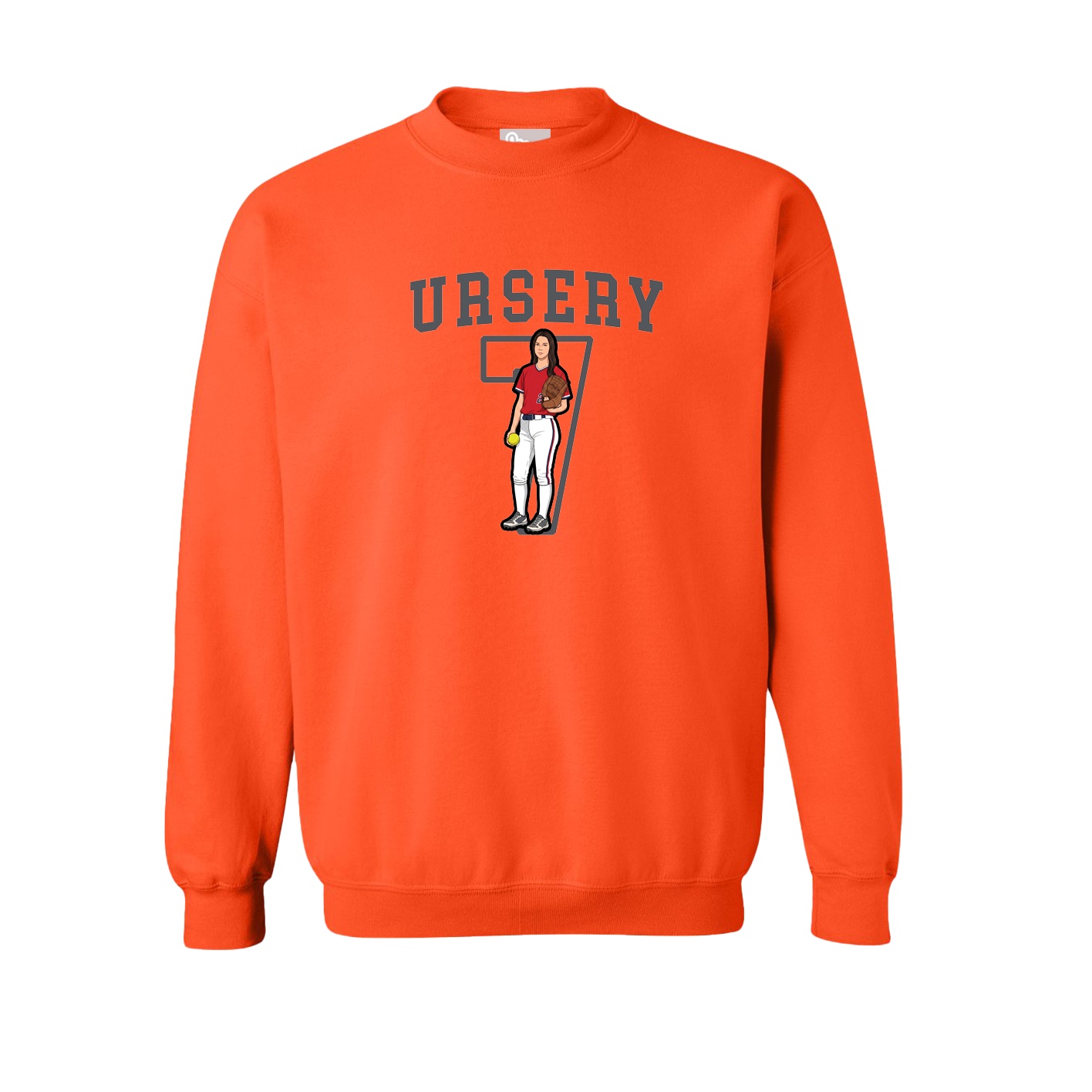 Fleece Crew — Shirsey in Orange