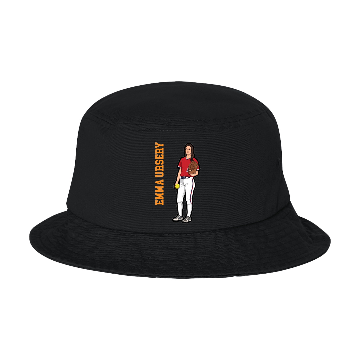 Bucket Cap — Name Vertical in Black