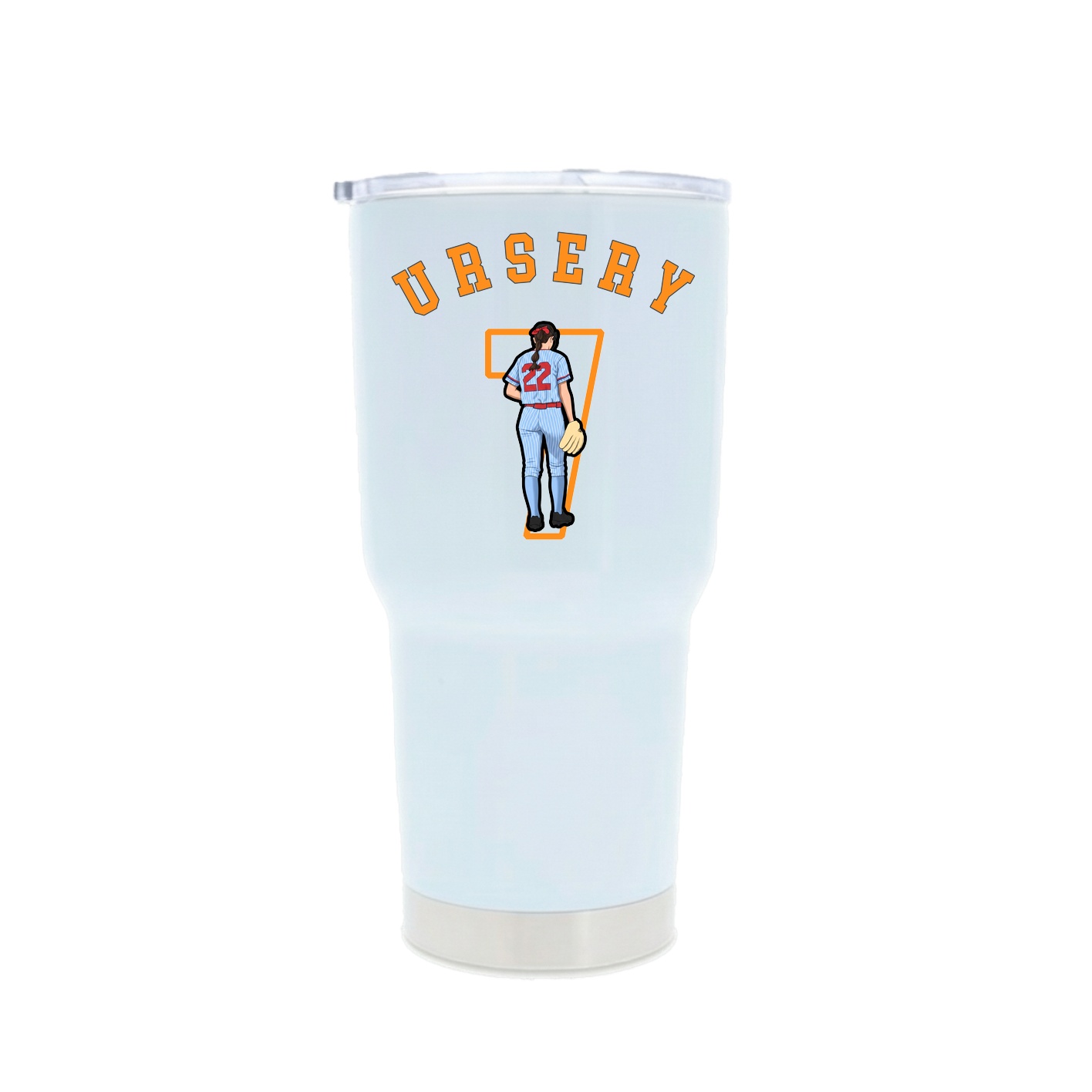 30oz Stainless Steel Tumbler — Shirsey Arch in White