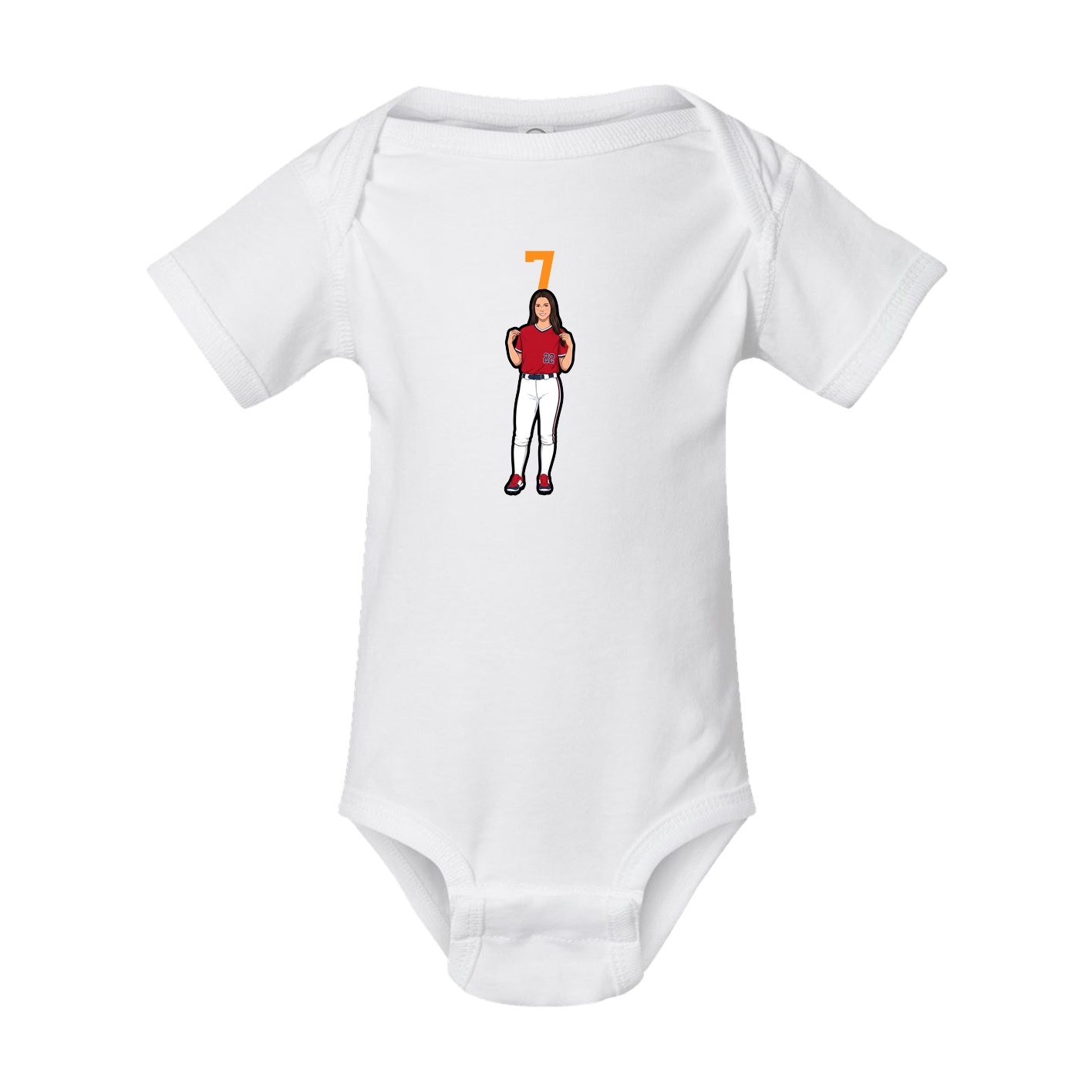 Baby Onesie — Number Top in White