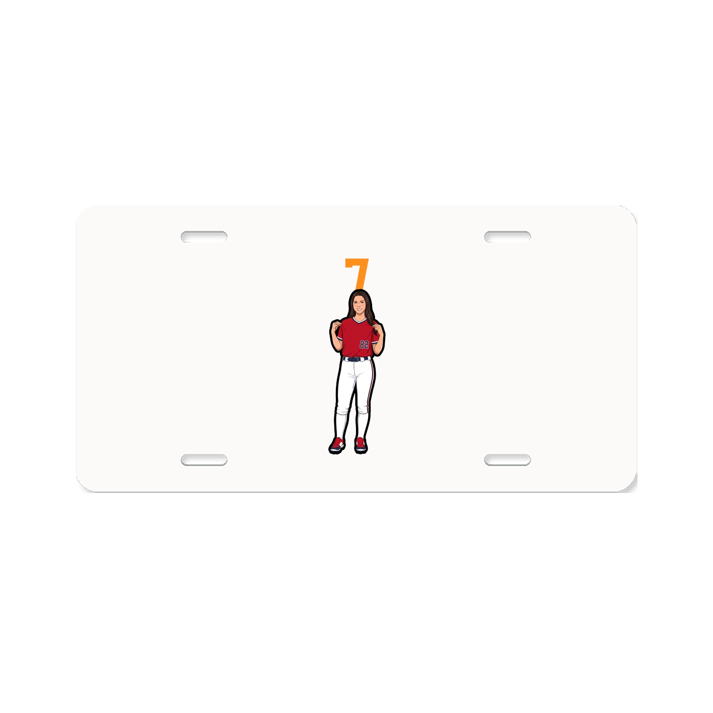 License Plate — Number Top in Classic