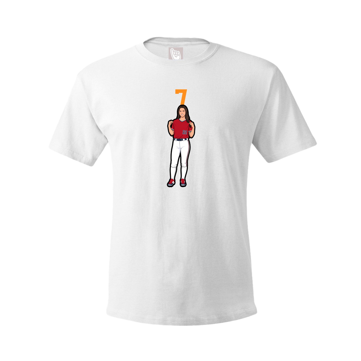 Tee — Number Top in White