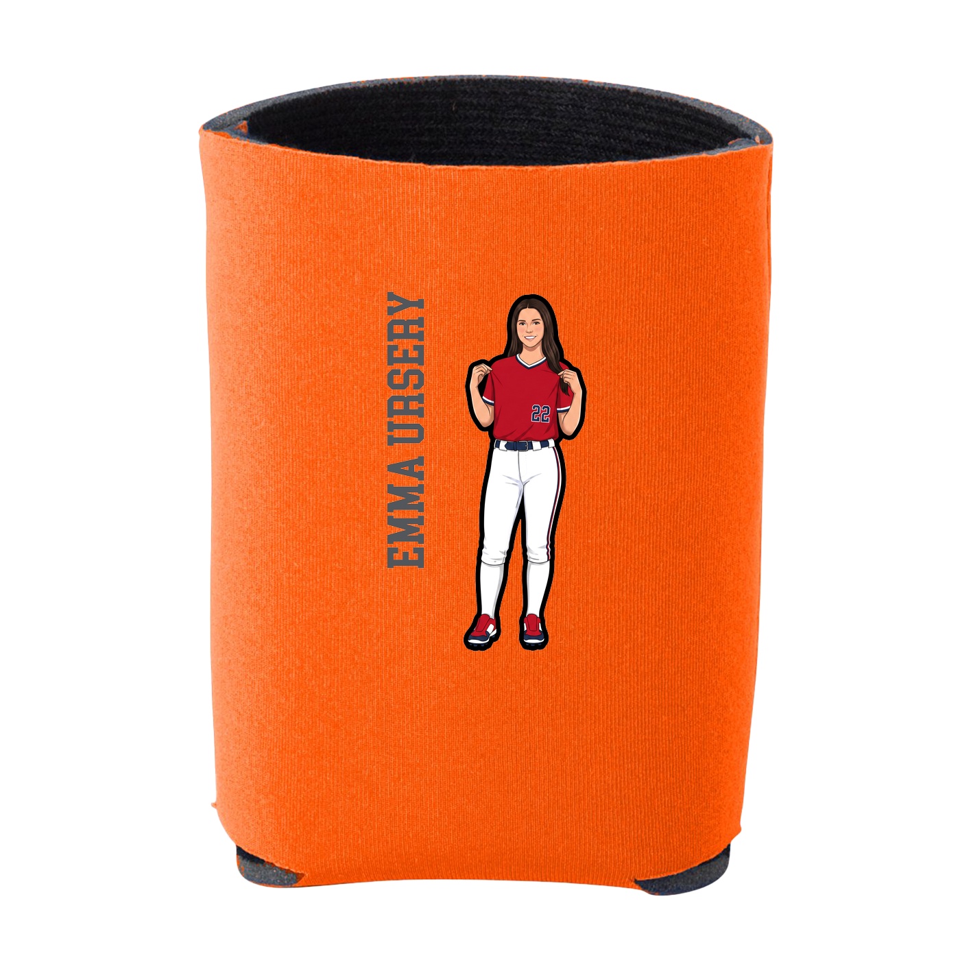 Can Holder — Name Vertical in Orange