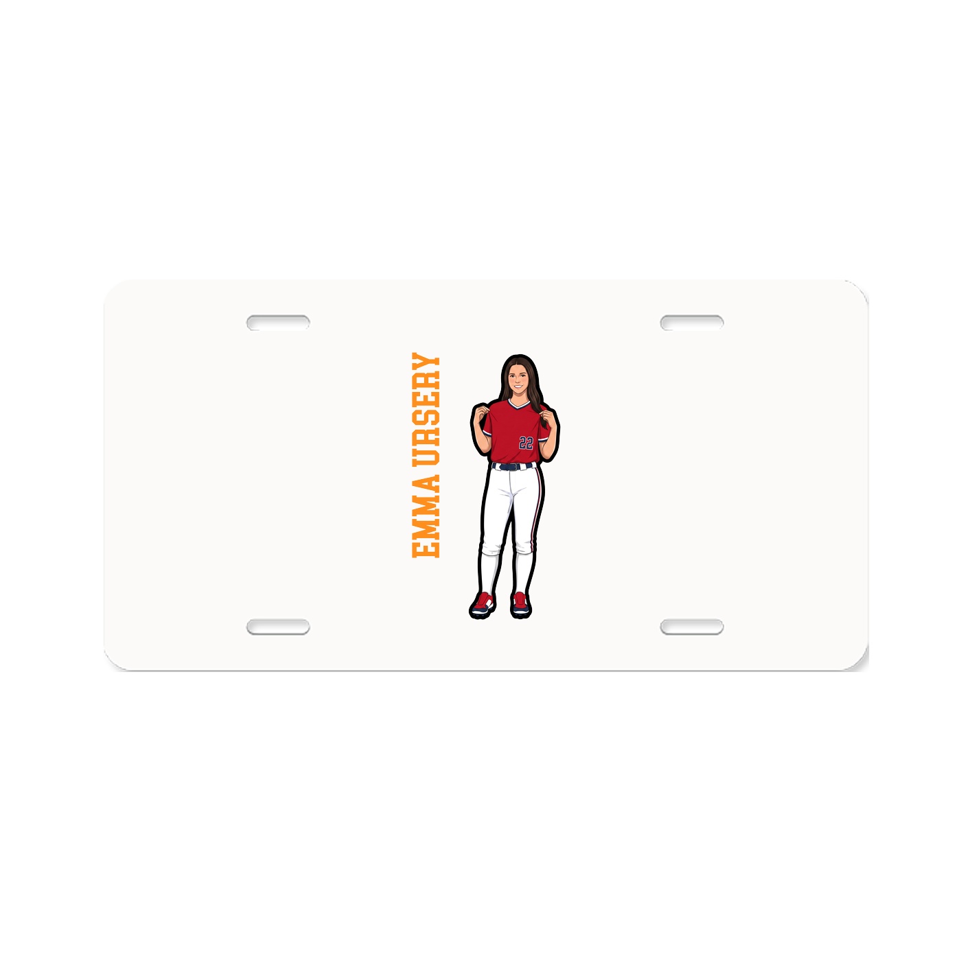 License Plate — Name Vertical in Classic