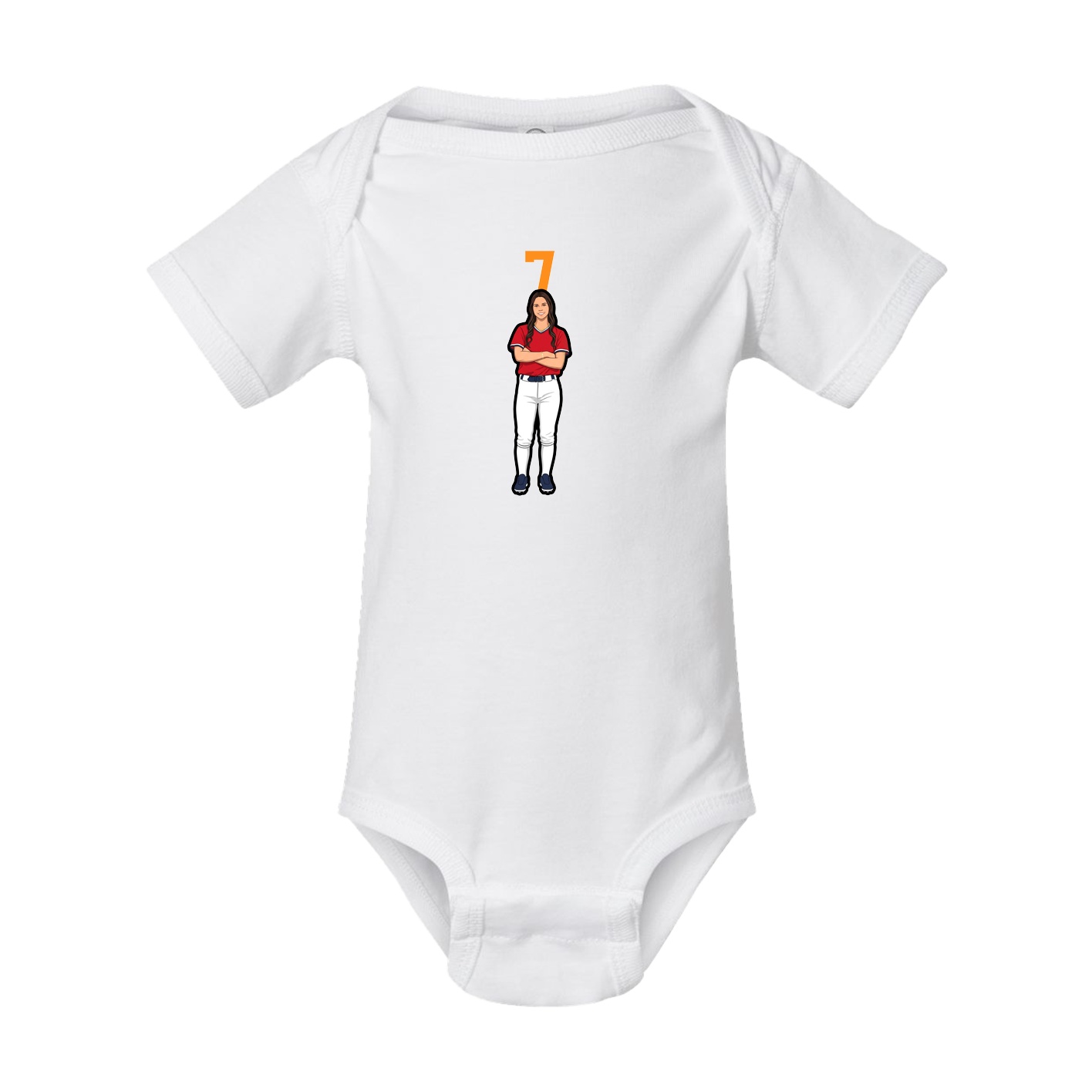Baby Onesie — Number Top in White
