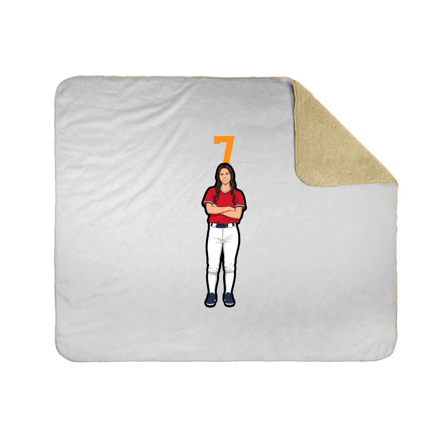 Throw Blanket — Number Top in White