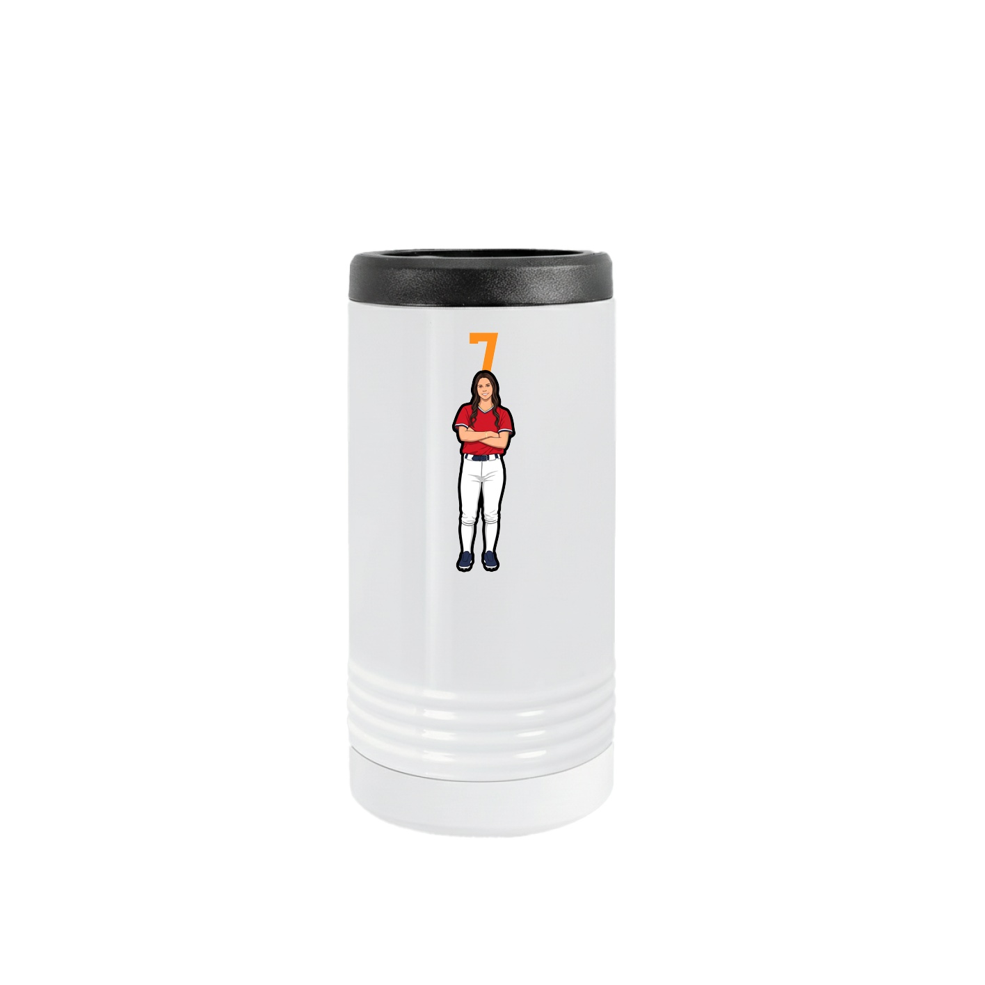 Slim Beverage Holder — Number Top in White