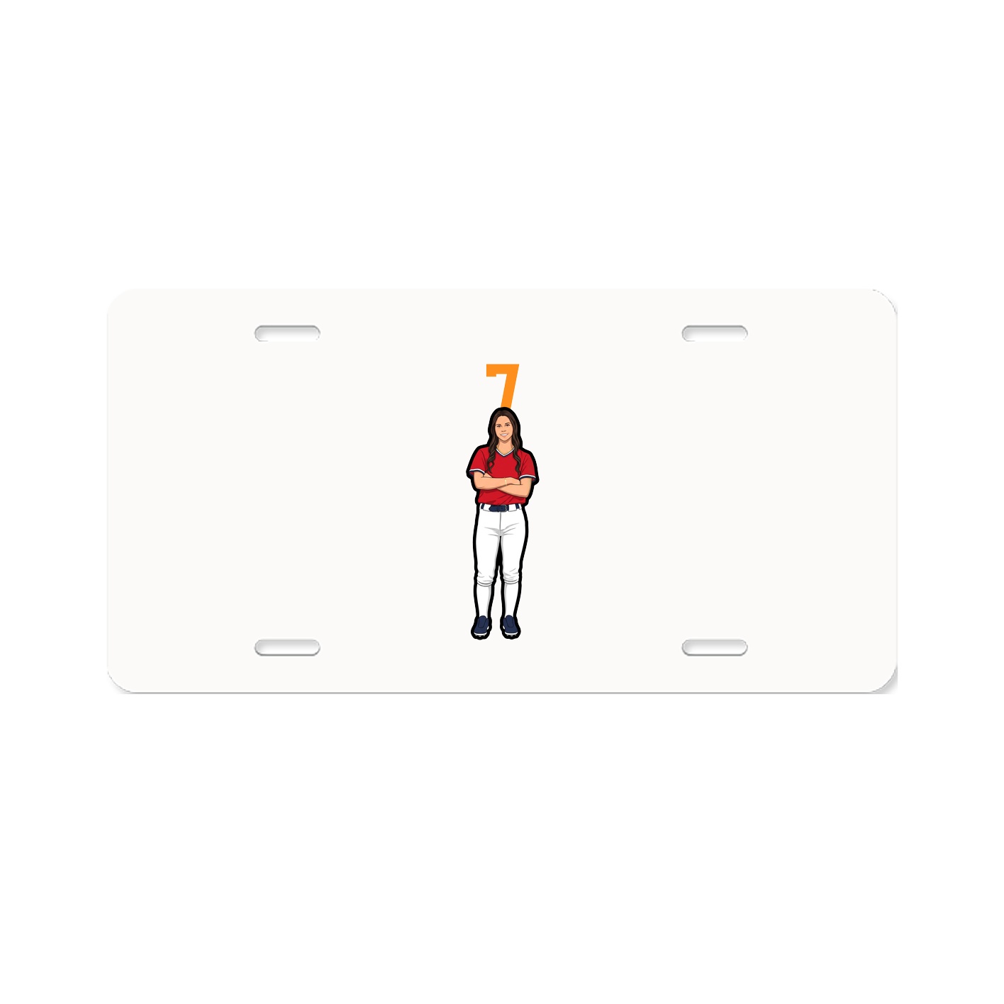 License Plate — Number Top in Classic