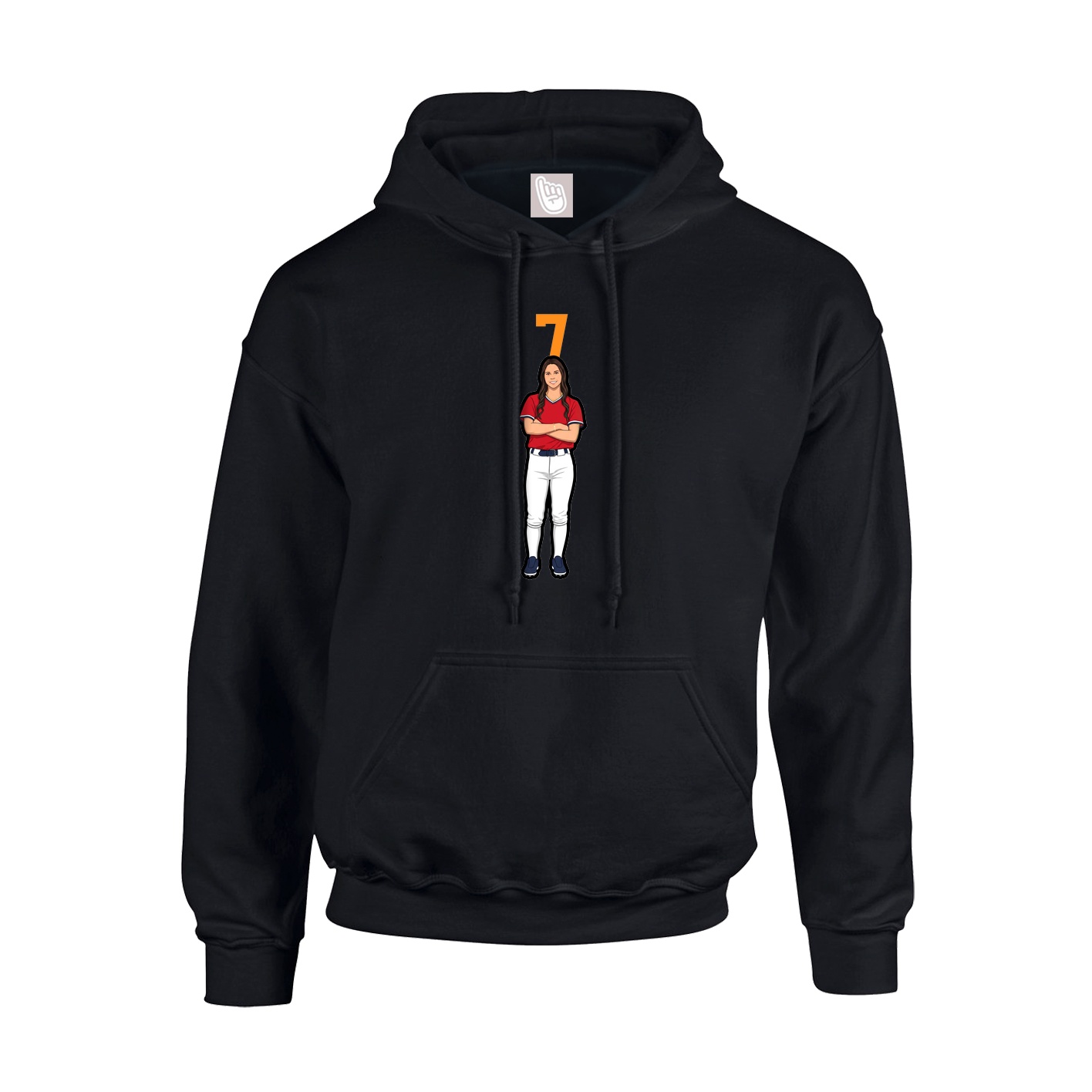 Youth Hoodie — Number Top in Black
