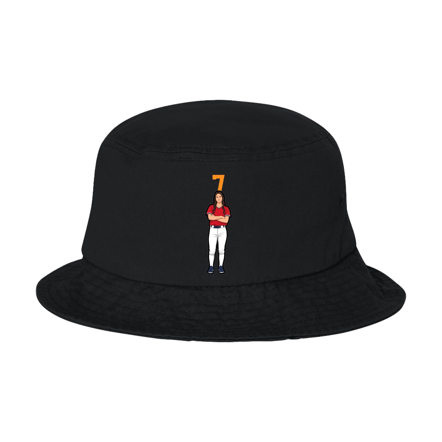 Bucket Cap — Number Top in Black
