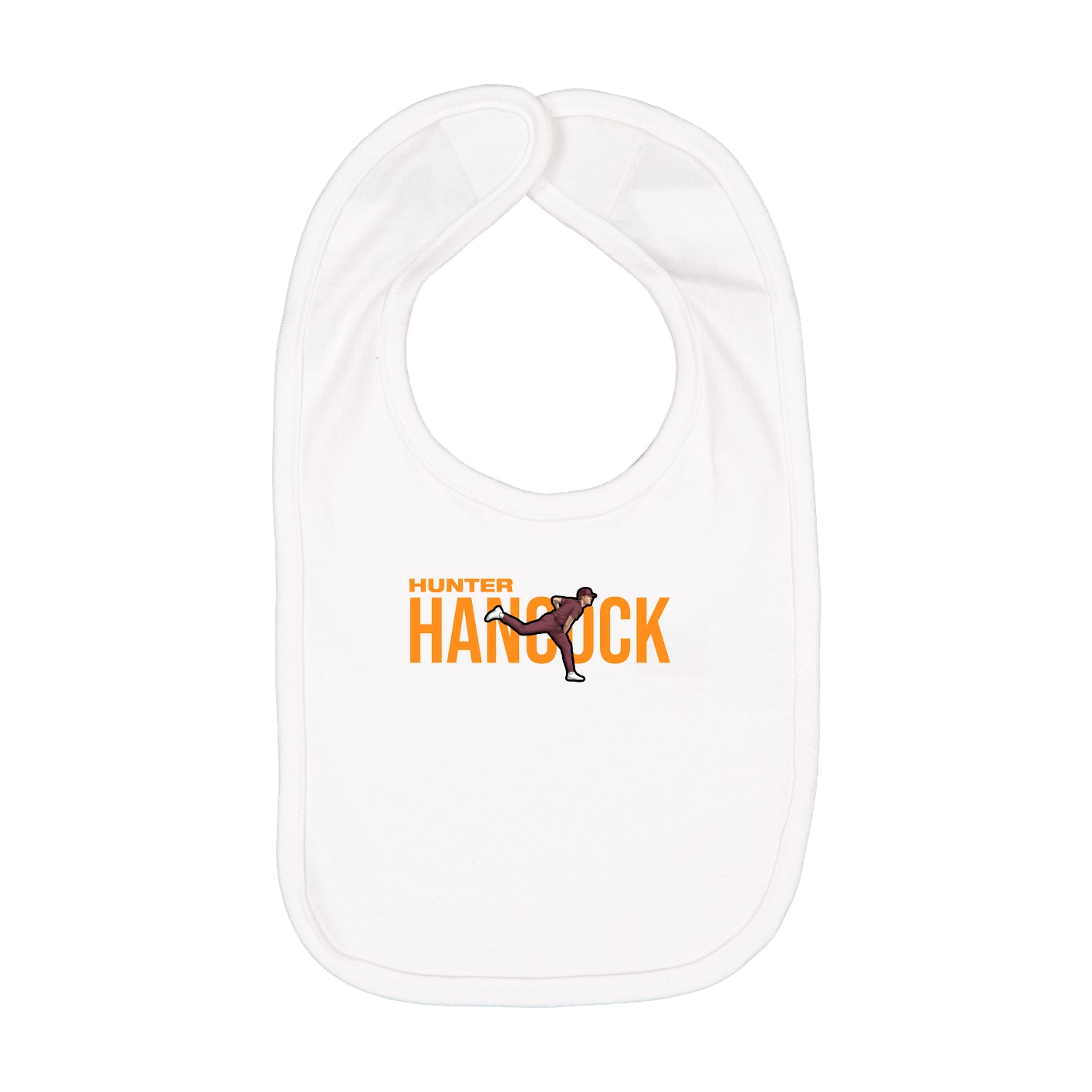 Infant Bib — Player Name in White