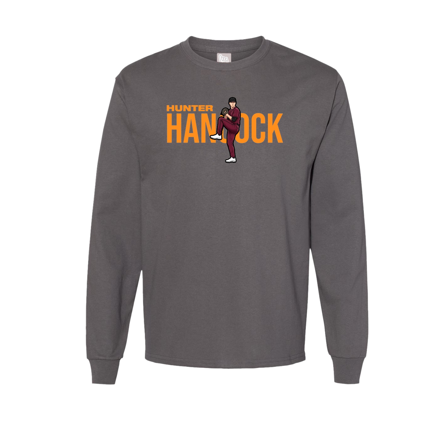 Long Sleeve Tee — Player Name in Grey