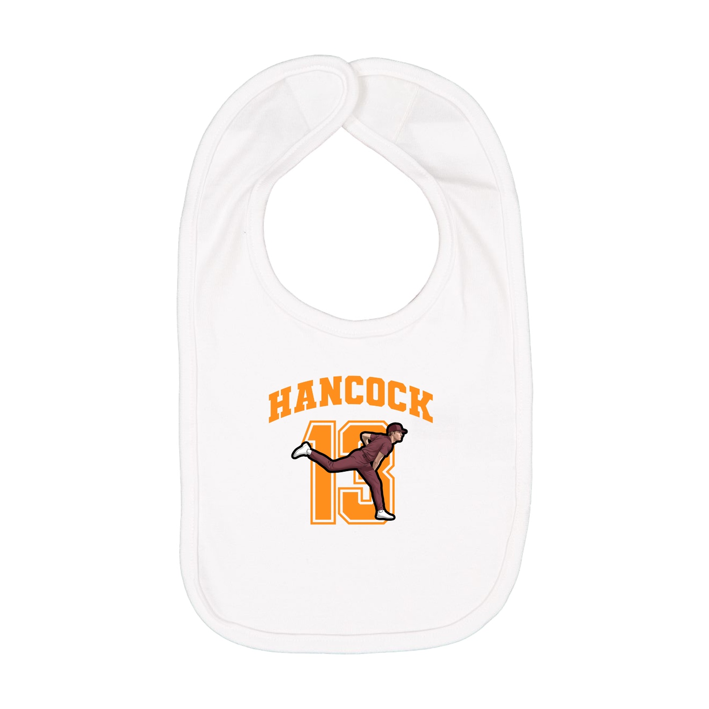 Infant Bib — Number in White