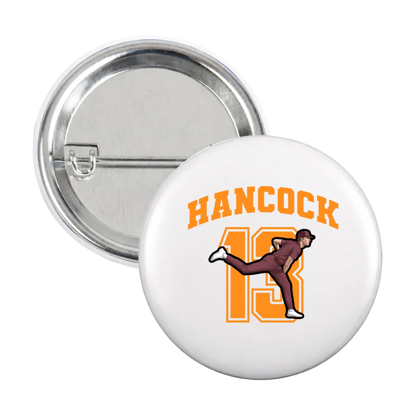 Game Day Button — Number in White