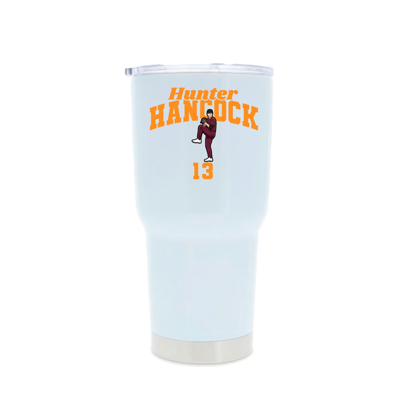 30oz Stainless Steel Tumbler — Signature Arch in White