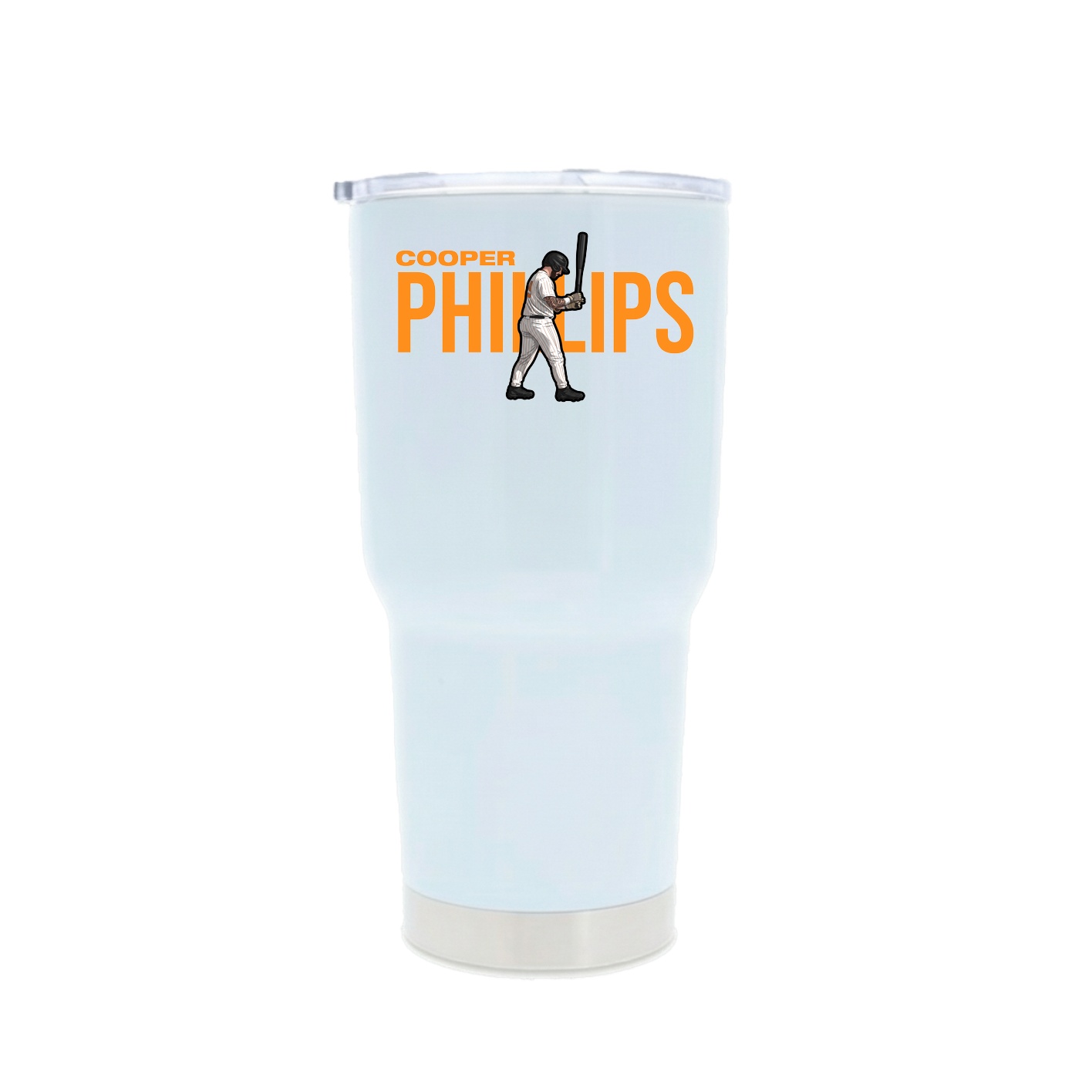 30oz Stainless Steel Tumbler — Player Name in White