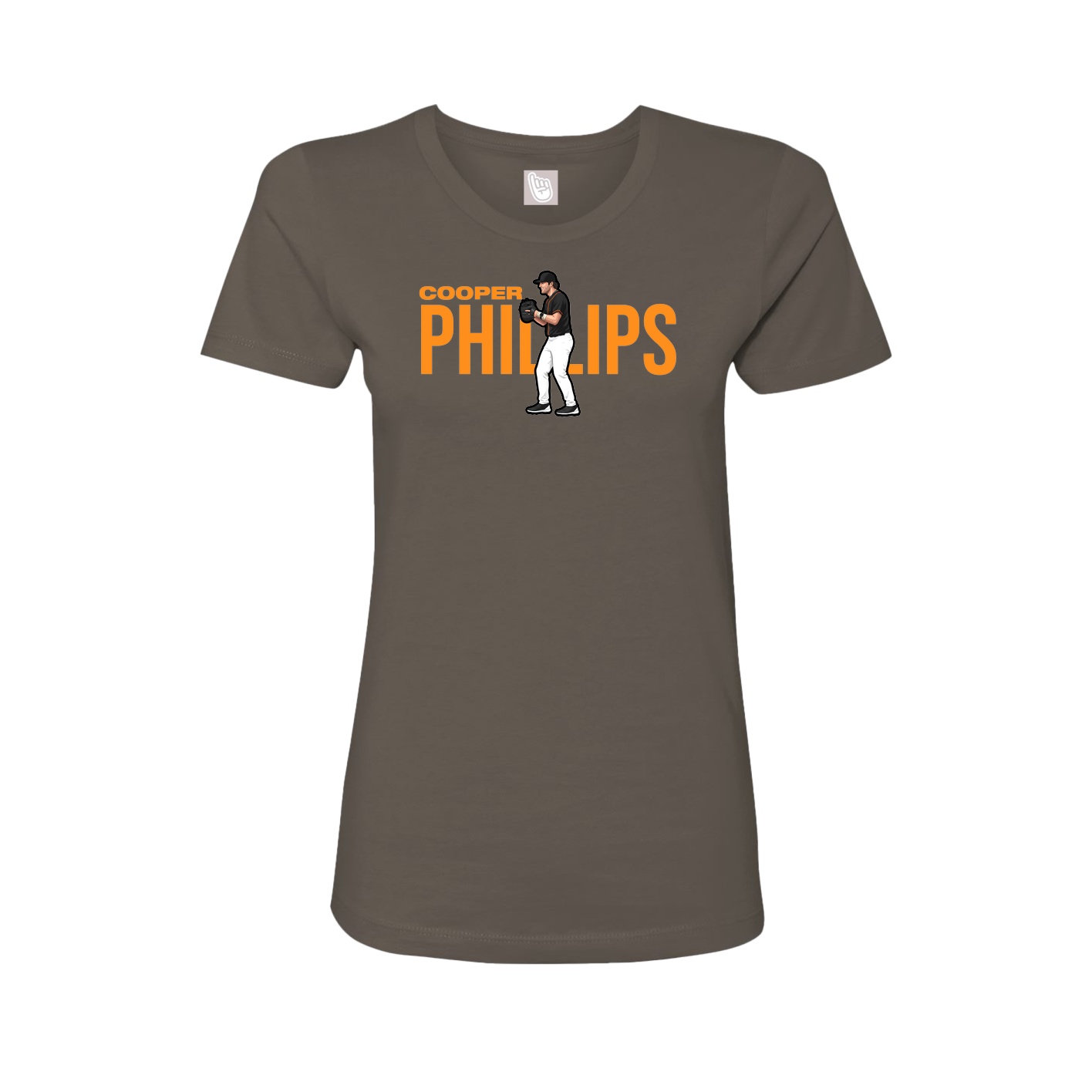Fitted Women's Tee — Player Name in Grey