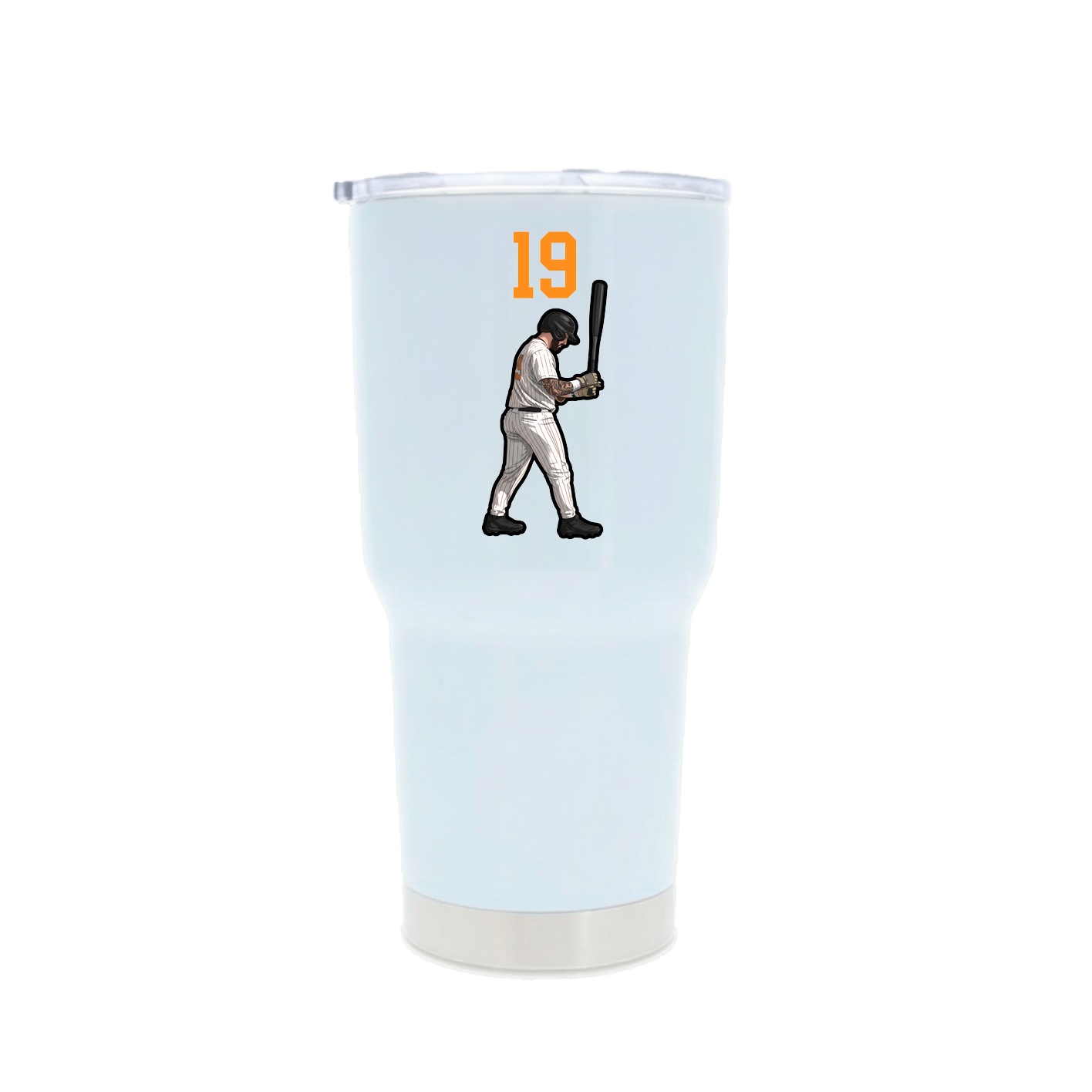 30oz Stainless Steel Tumbler — Number Top in White