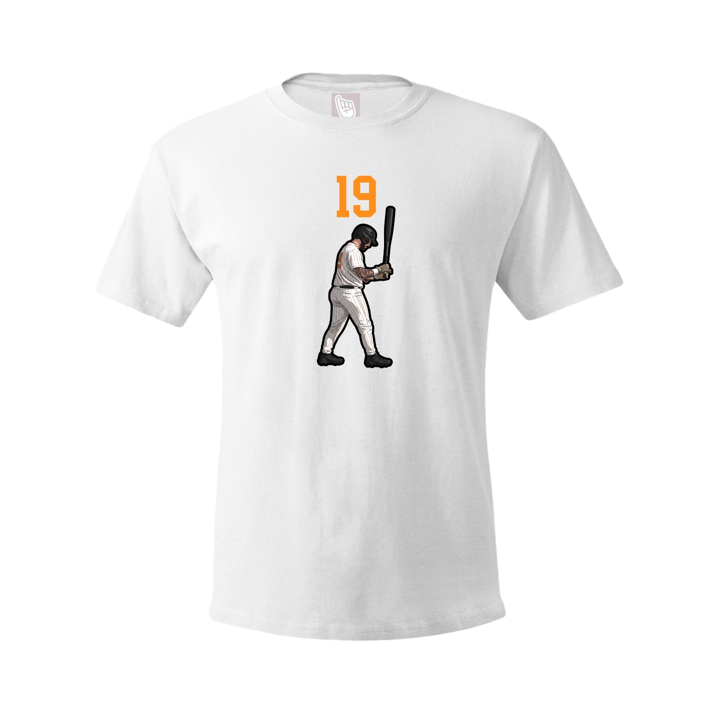 Youth Tee — Number Top in White