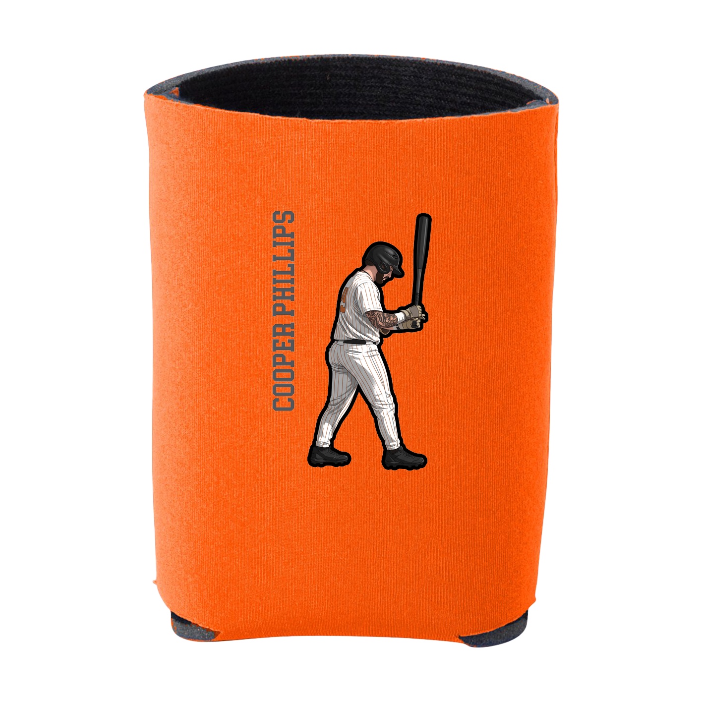 Can Holder — Name Vertical in Orange