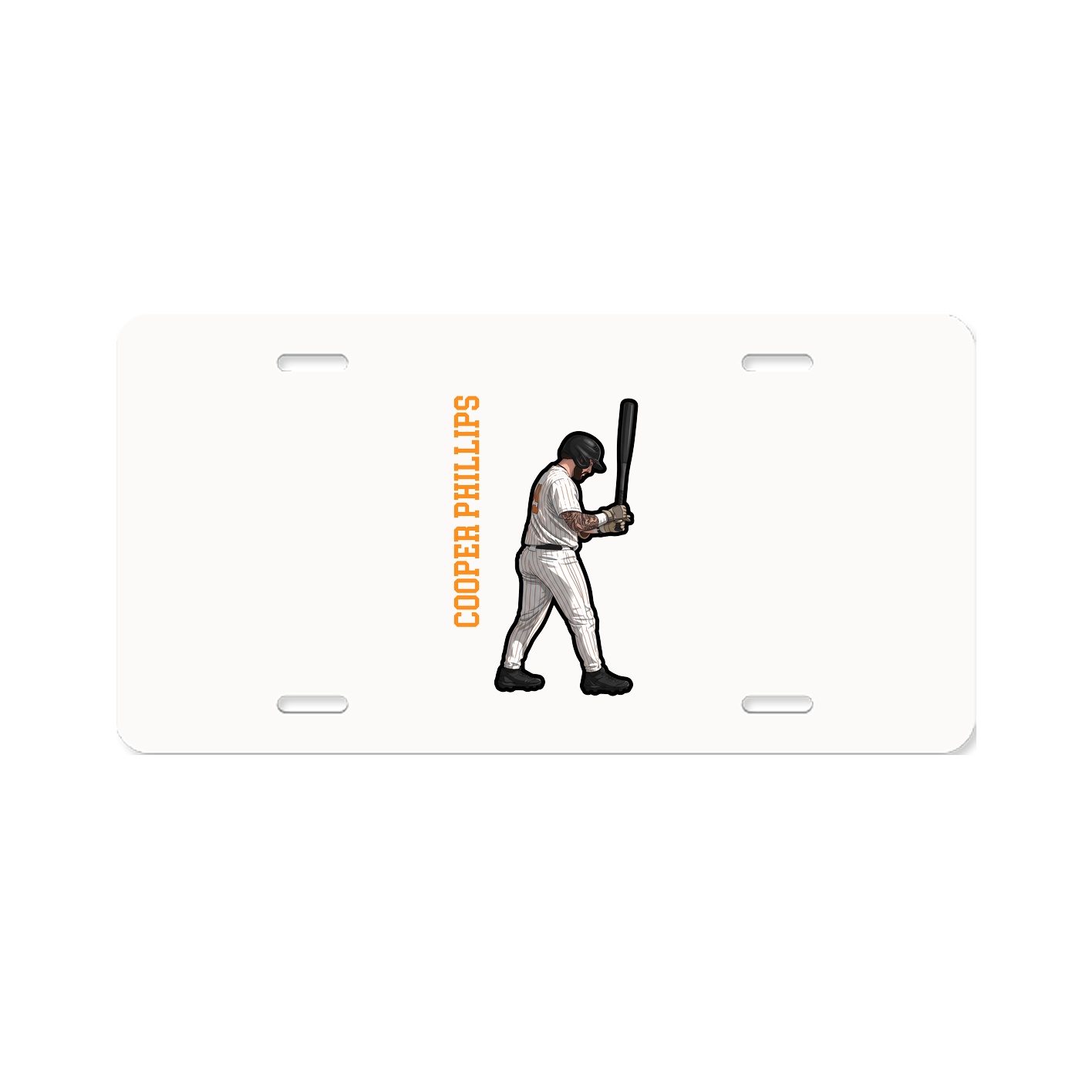 License Plate — Name Vertical in Classic