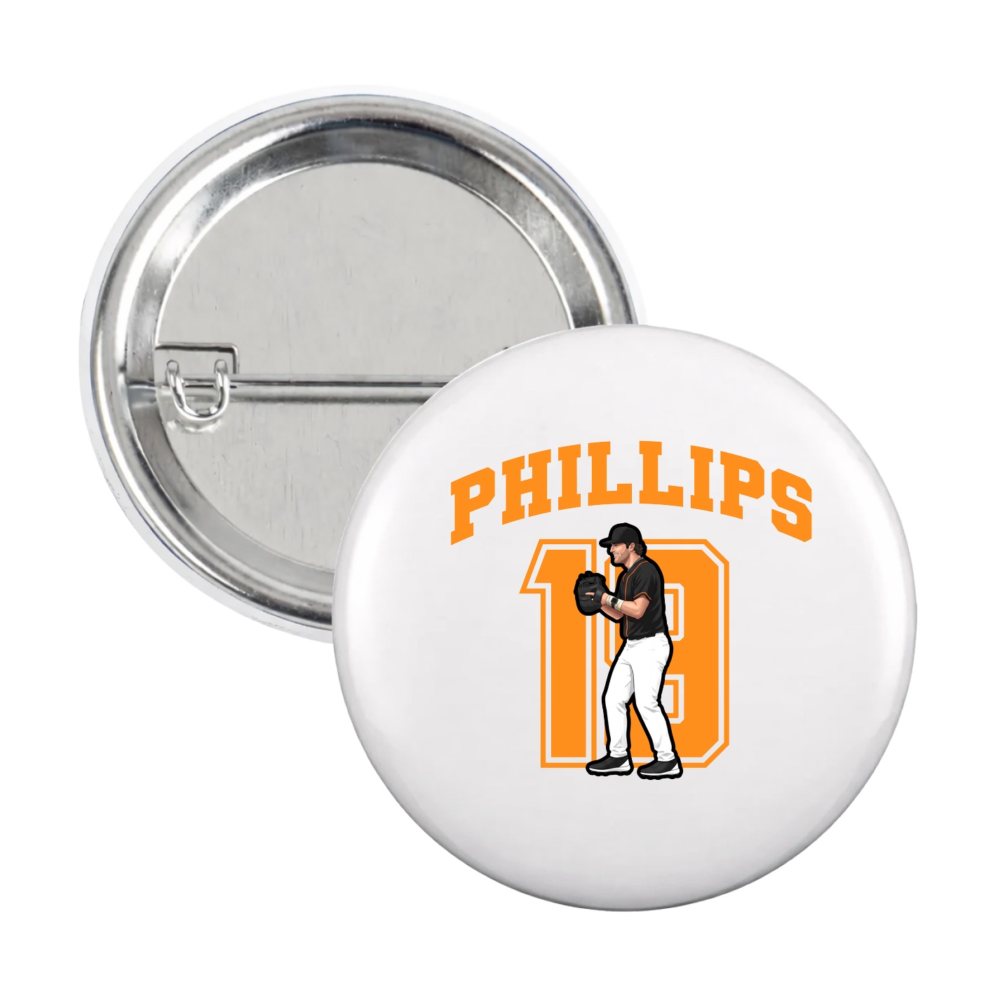 Game Day Button — Number in White