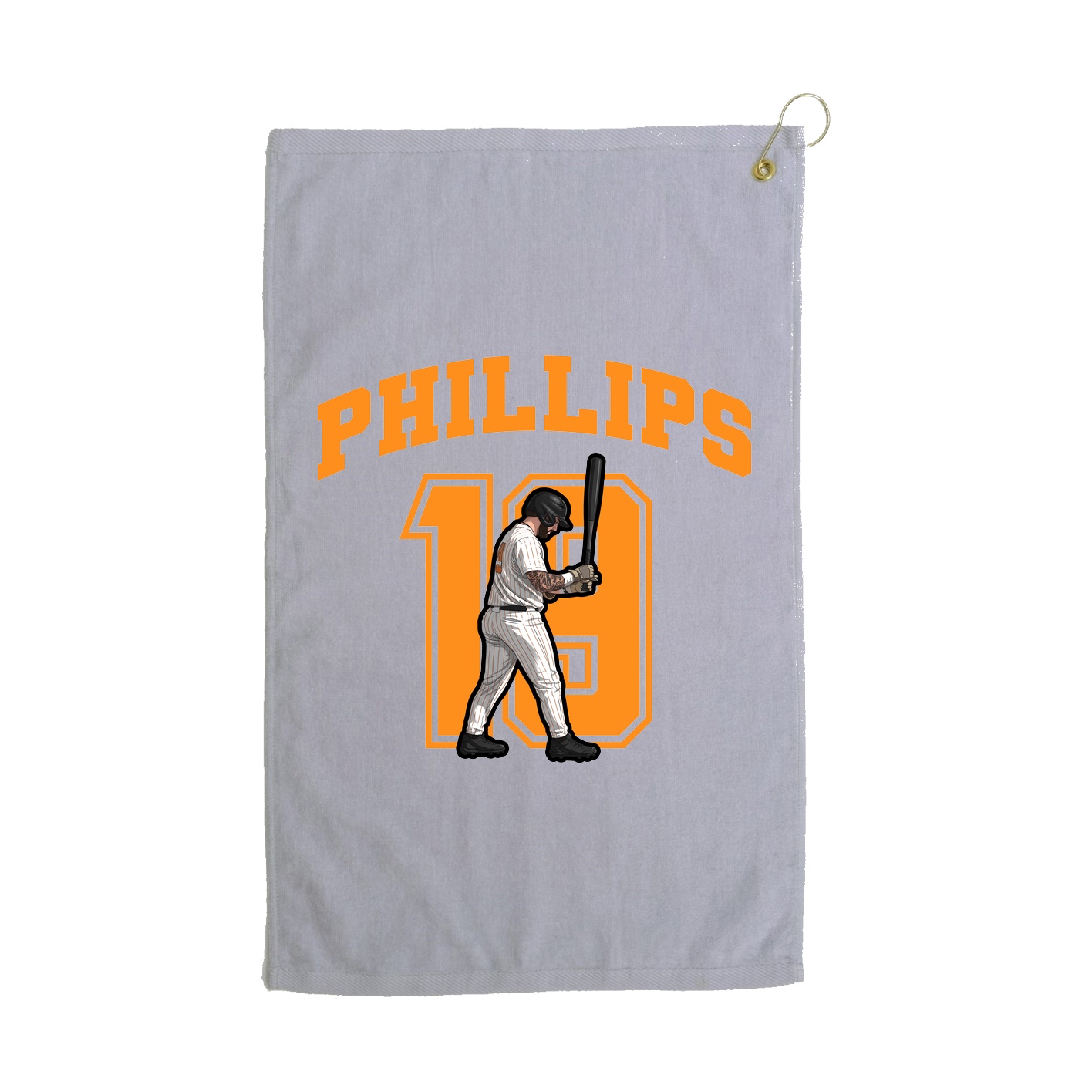 Golf Towel — Number in Grey